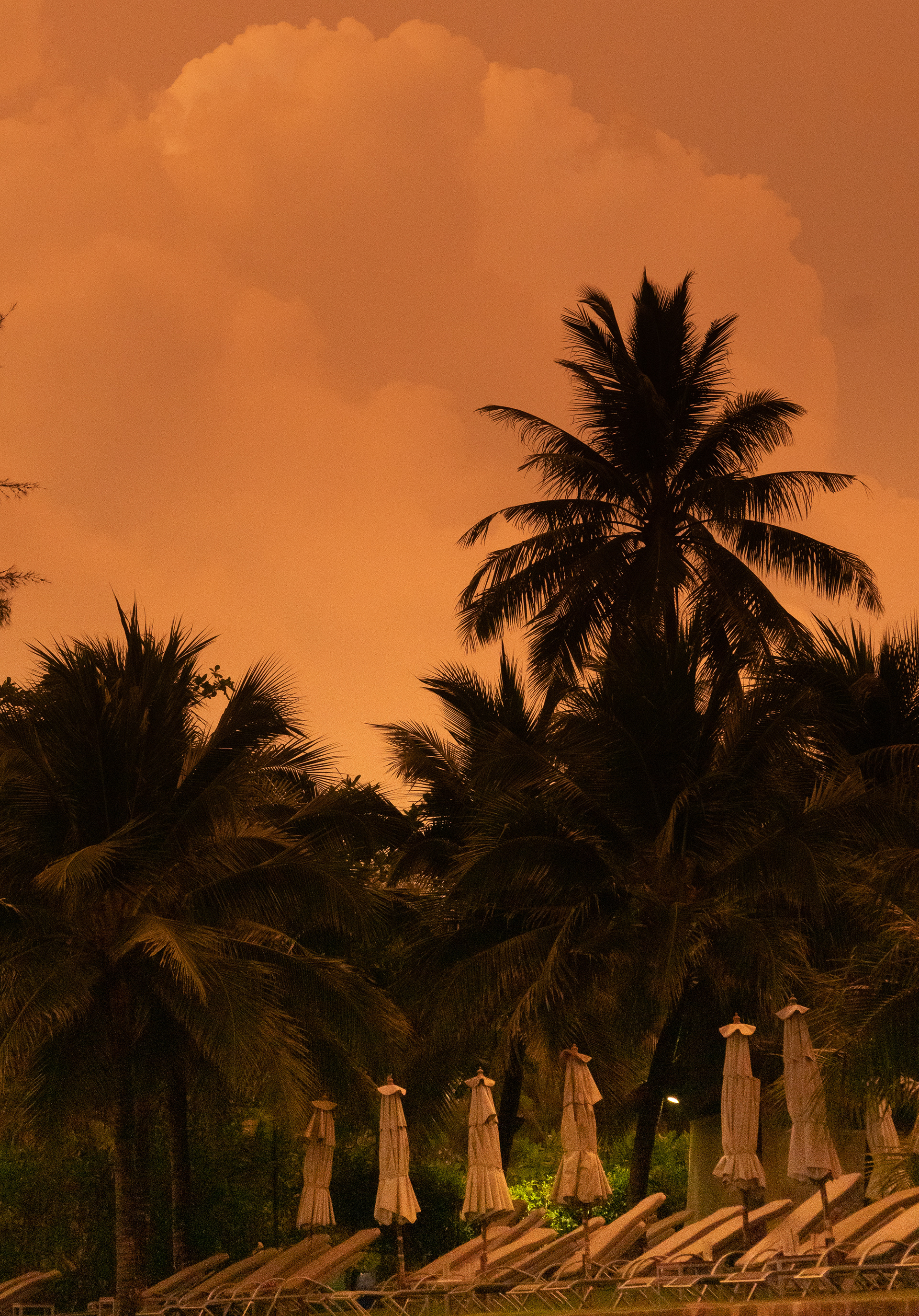 Storms brewing at sunset