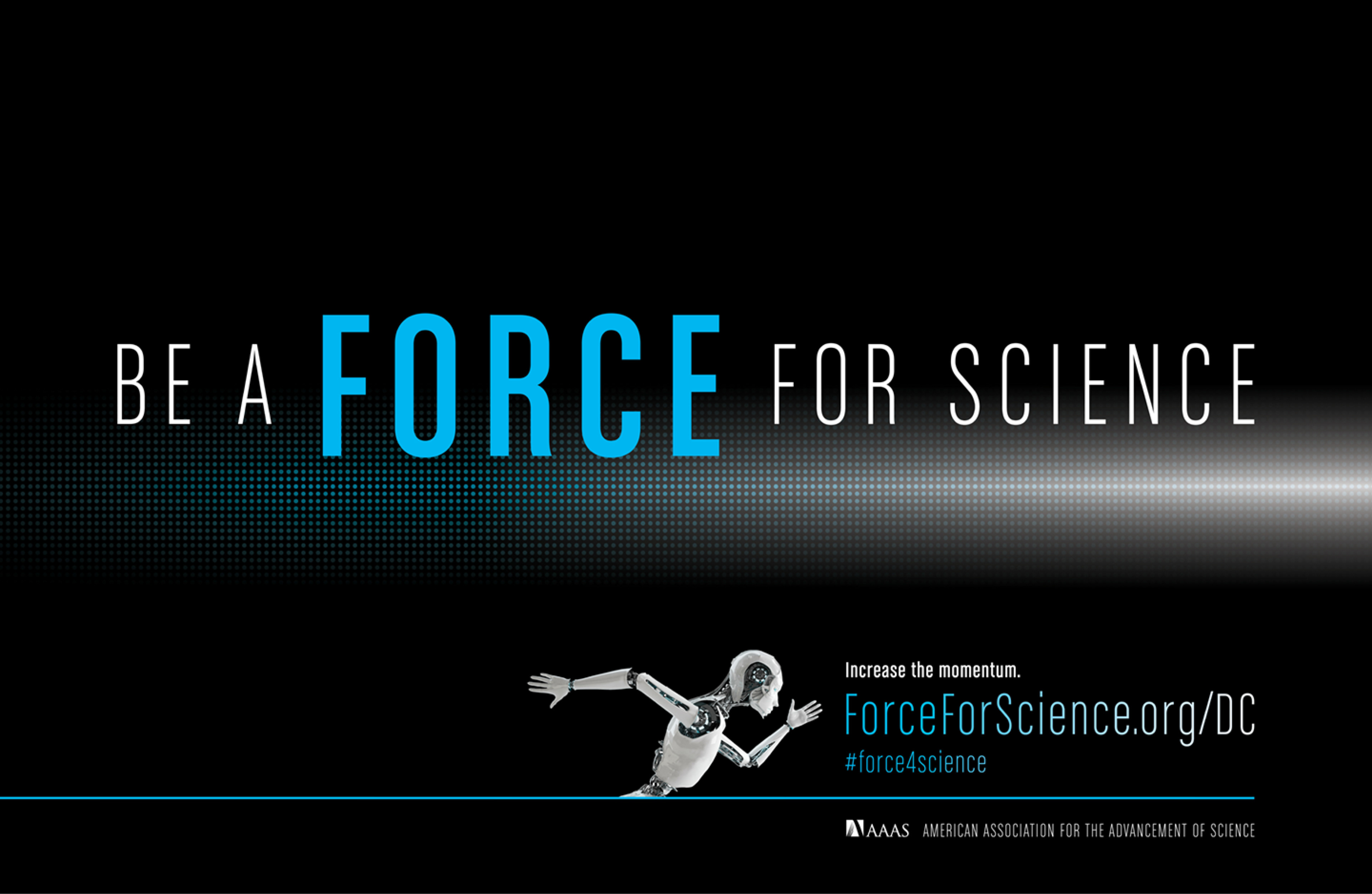 Force for Science outdoor banner for  American Association for the Advancement of Science