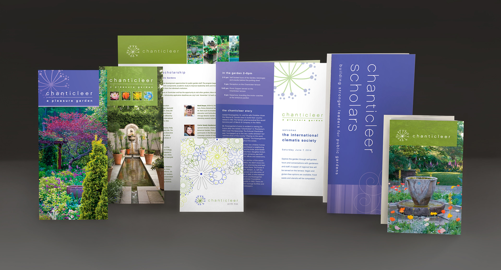 collateral (brochures, rack cards, handouts, guide map)