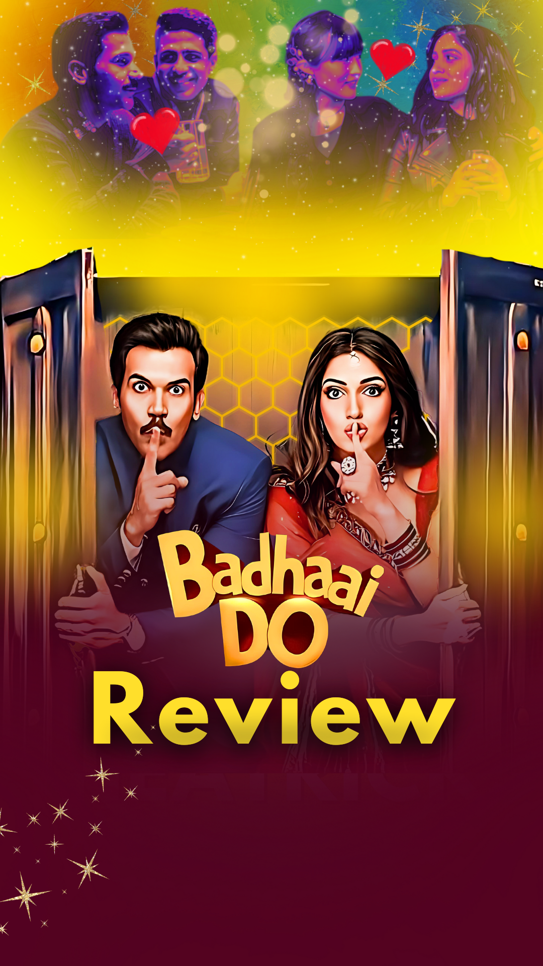 Reel/shorts thumbnail - Review of 'Badhaai Do' movie