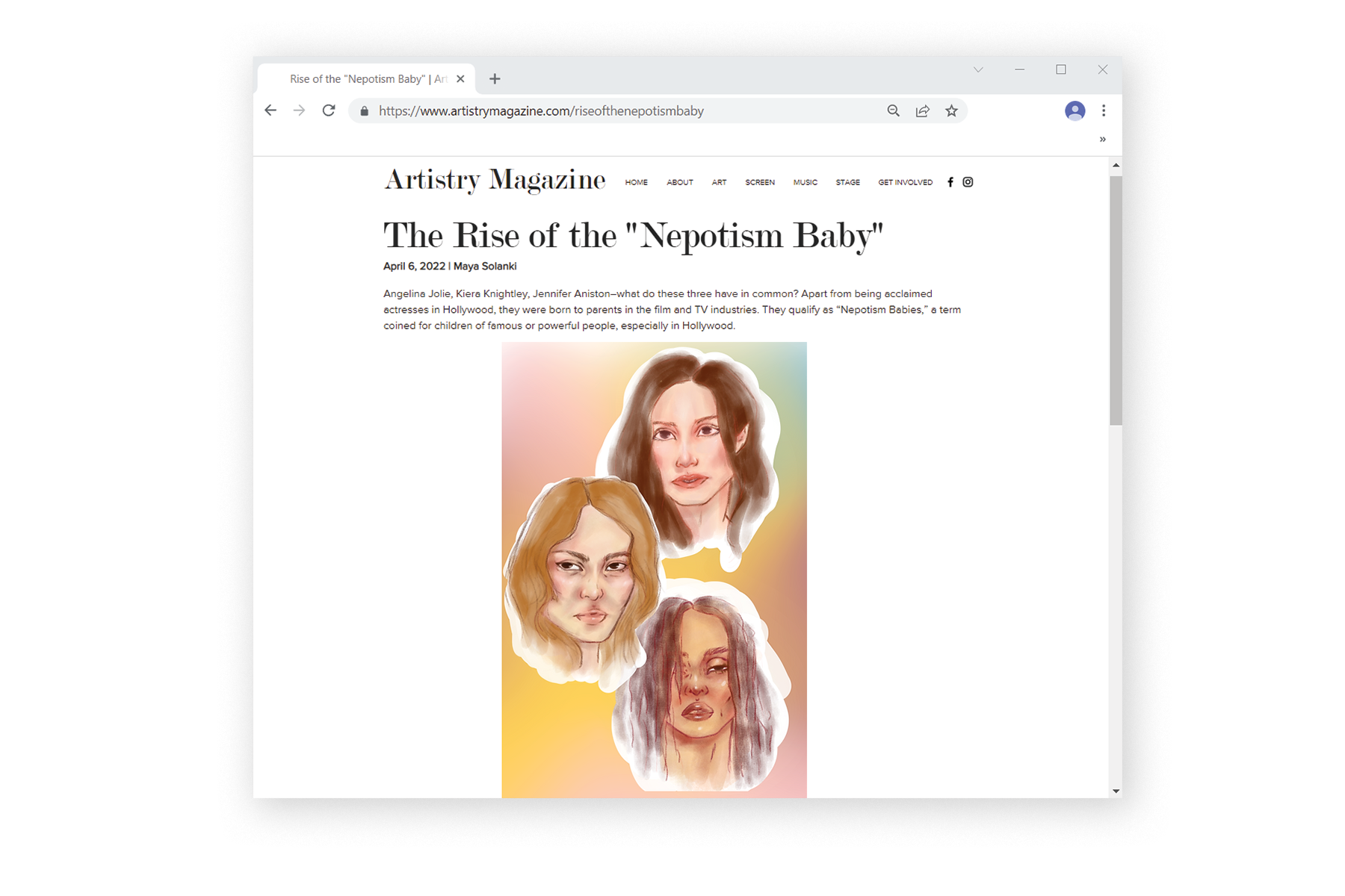 Illustrations for the article "Rise of the Nepotism Baby"
