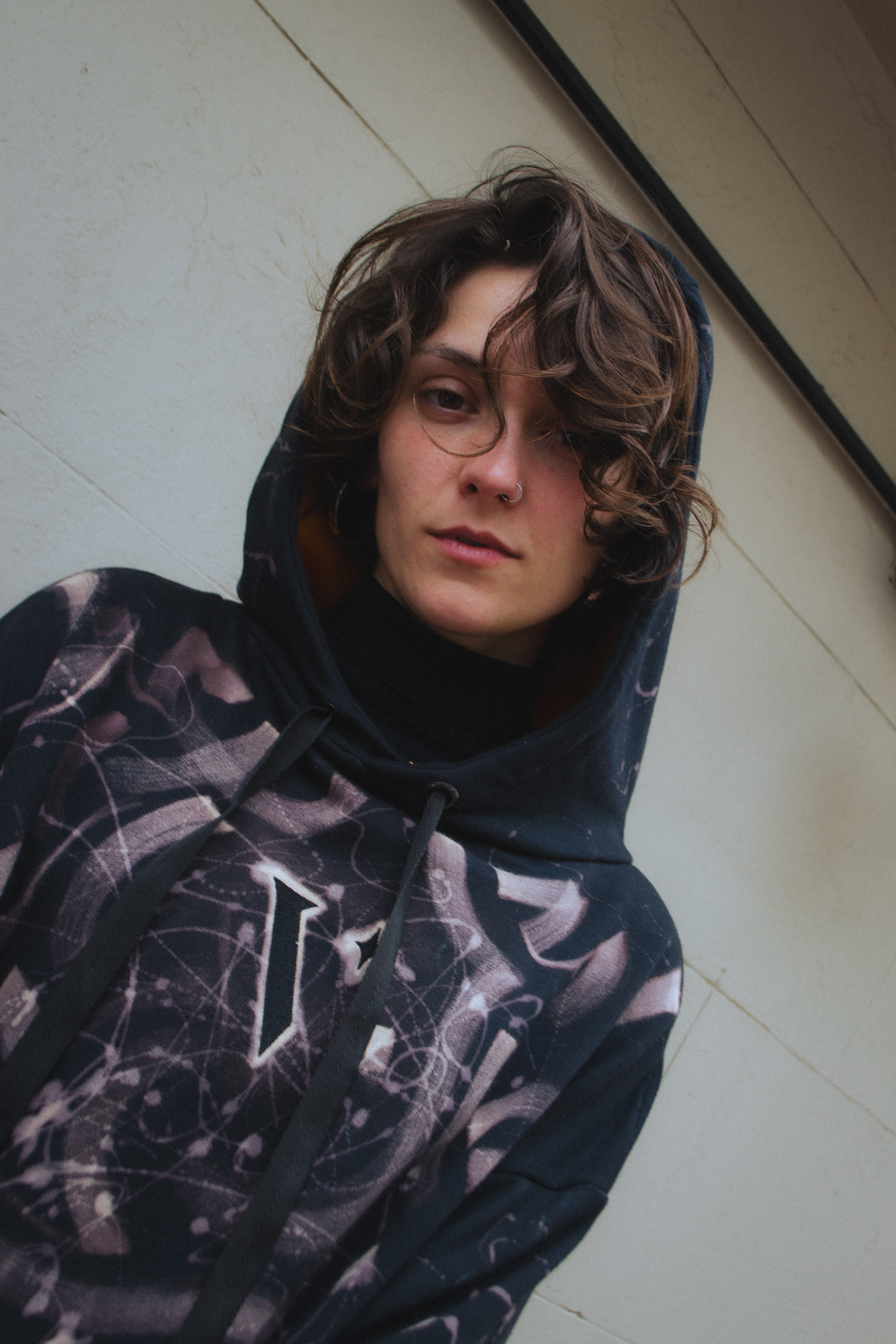 Bleach panting over 100% cotton hoodie