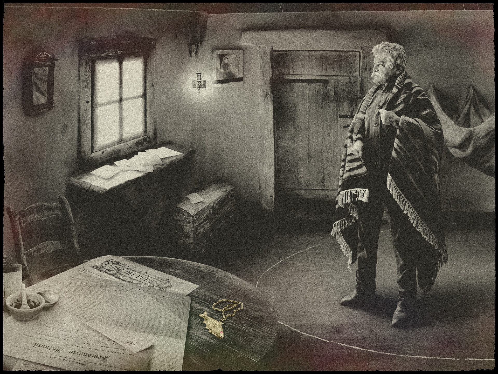 One hundred years of solitude art. Digital illustration. Colonel Aureliano