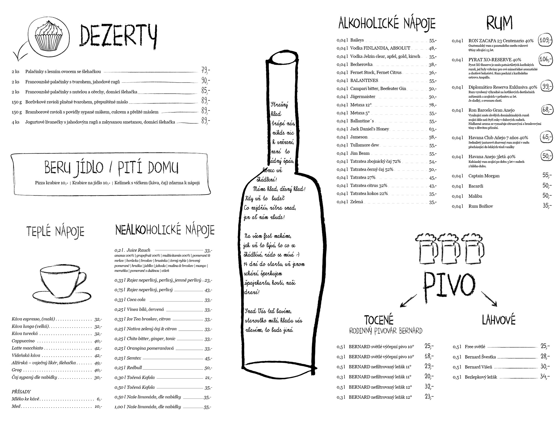 menu restaurace Twister