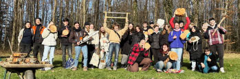 German pupils at the site