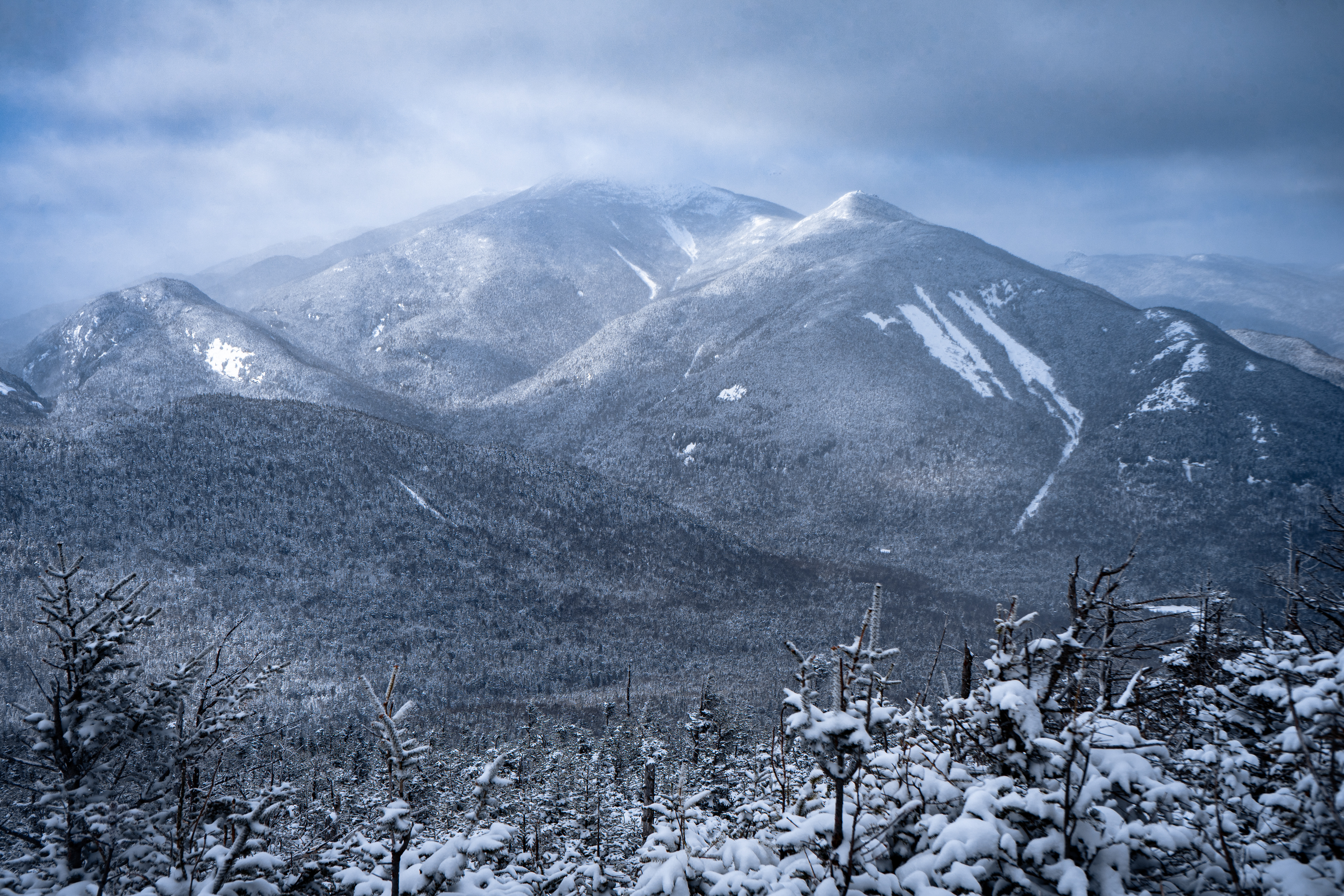 Winter is a treat in the mountains. Taking a look at the snow covered landscape. Phelps Mountain, New York