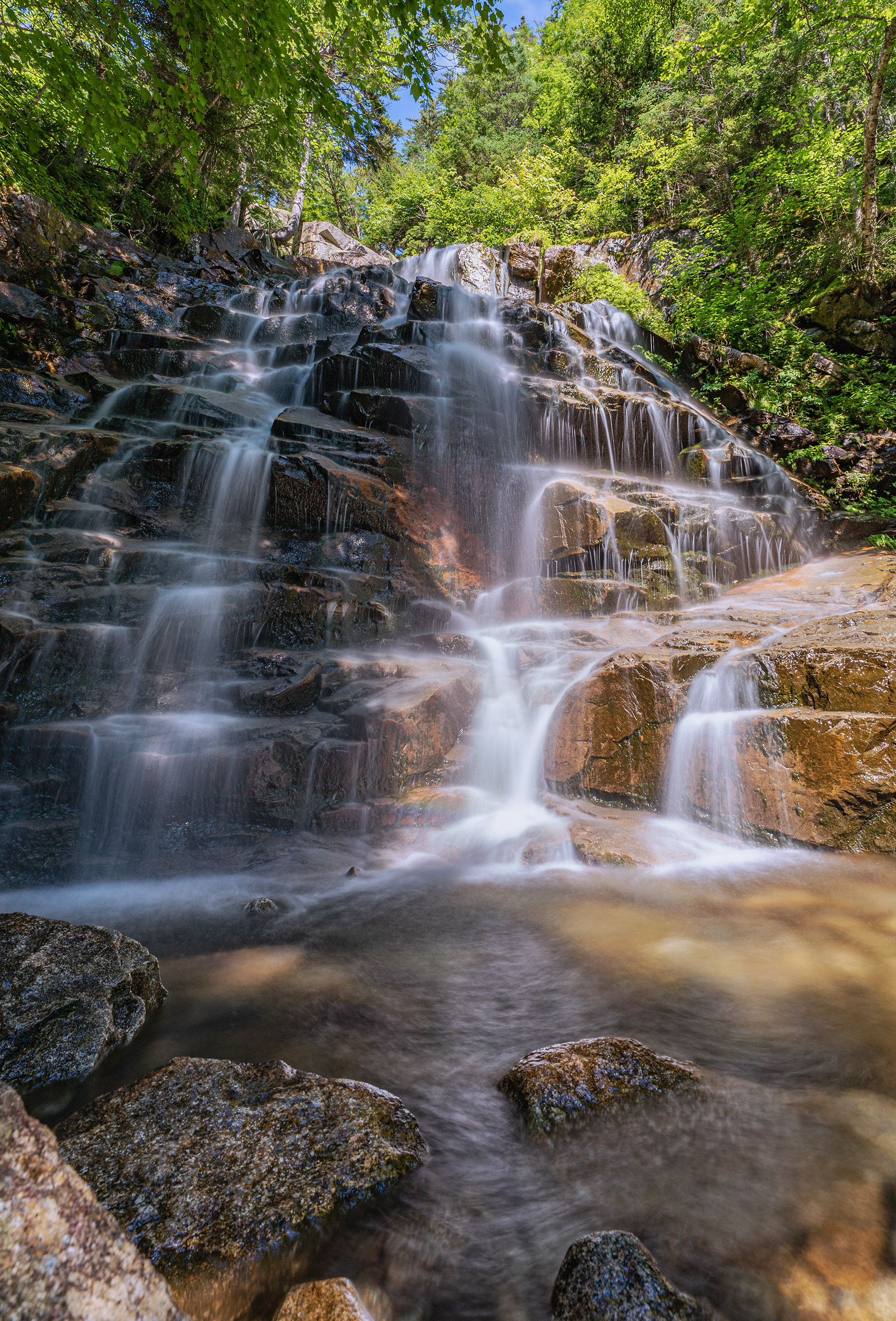 As the water flows, peace and tranquility fill my blood. Franconia Ridge Trail, New Hampshire