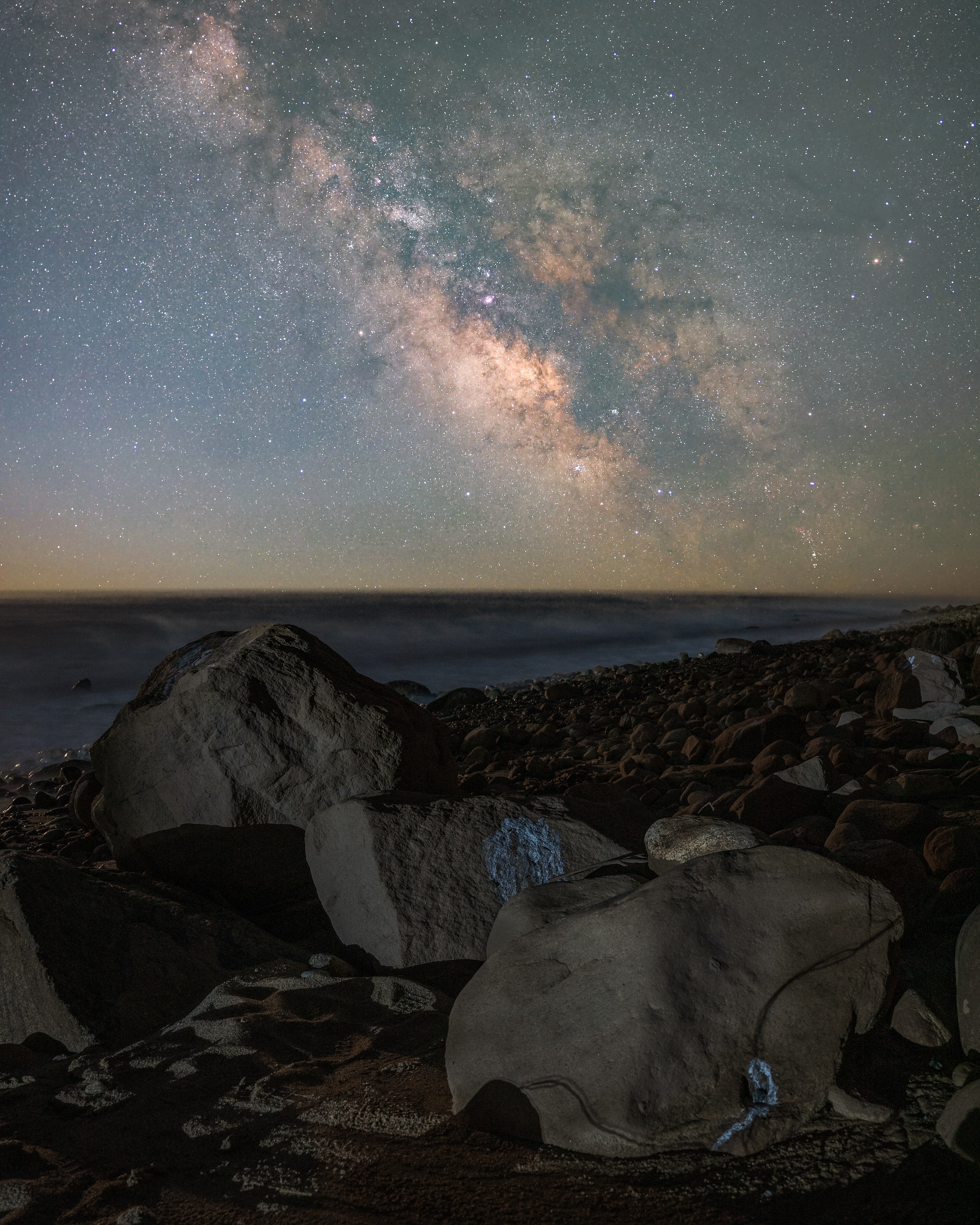 Milky Way rising over the east end of Long Island