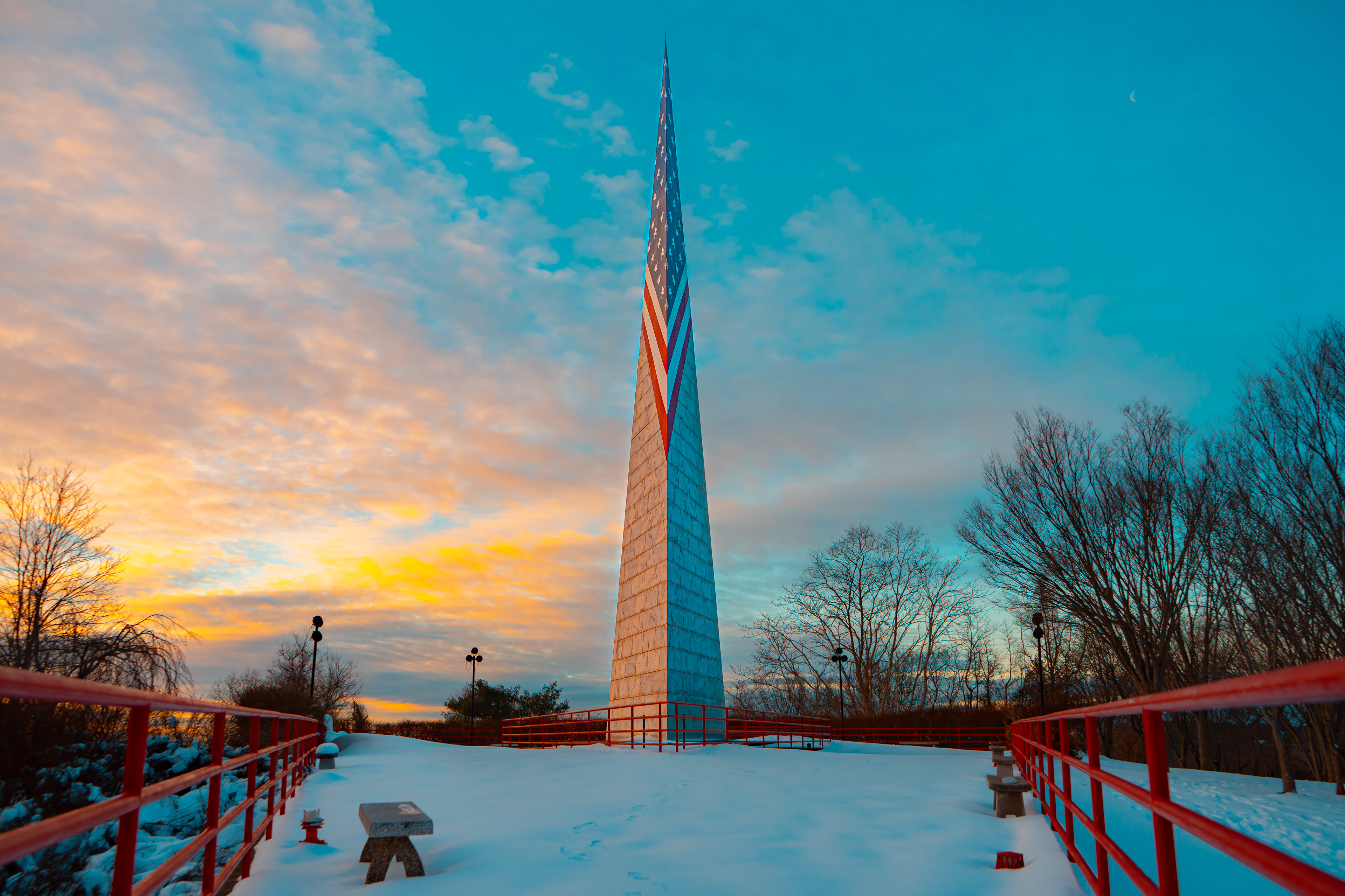 A brisk morning and perfect conditions at Bald Hill Vietnam War Memorial, NY