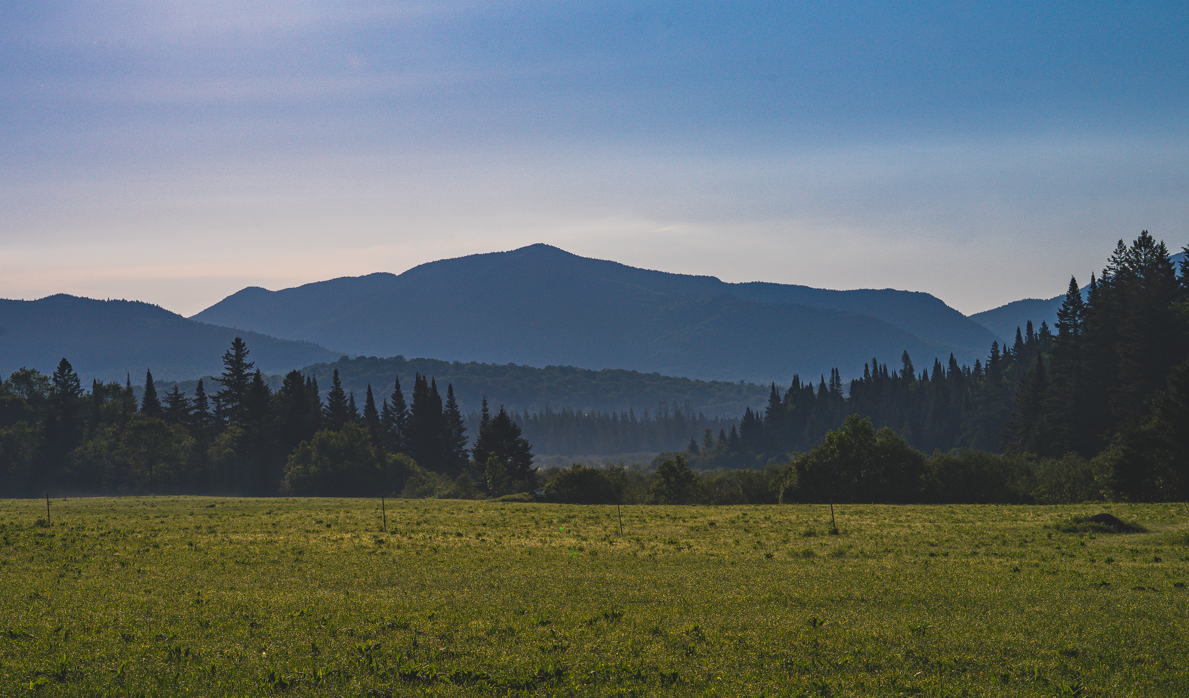 After a sunrise hike, i drove home and caught a glimpse of this scene in my peripheral. Needless to say but i had to pull over and take the shot. Keene, New York