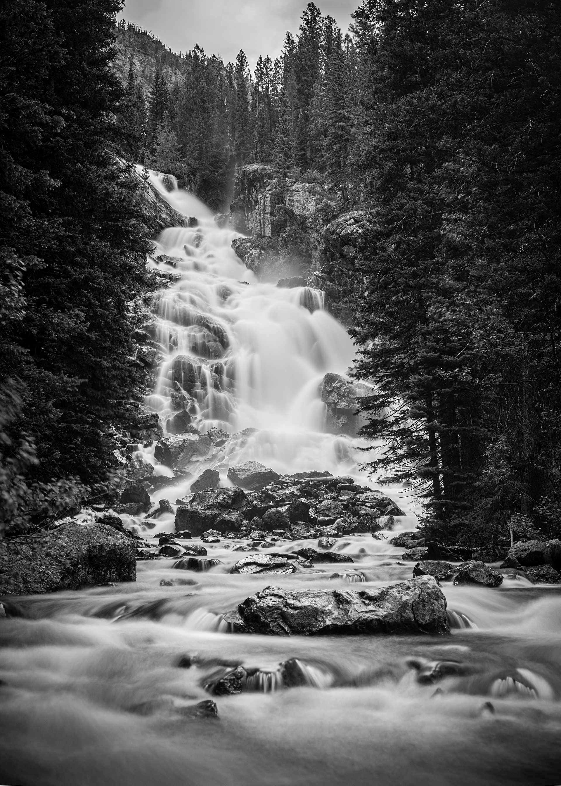 Hidden Falls holds beauty even on the gloomiest of days. Glacier National Park