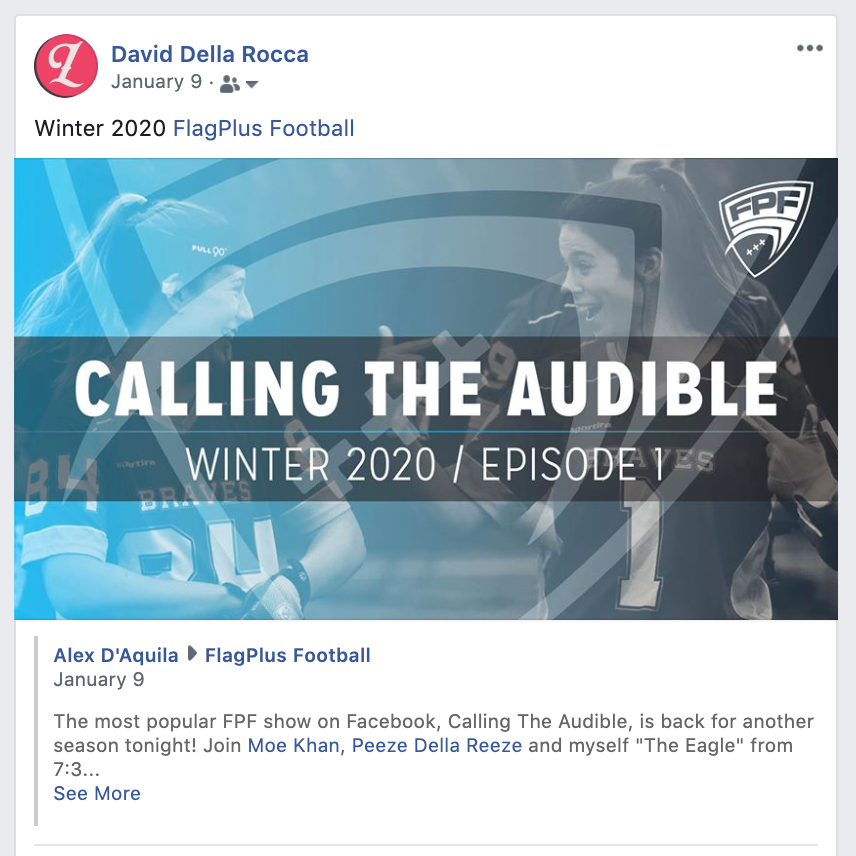 Social Media Post: Flagplusfootball.com