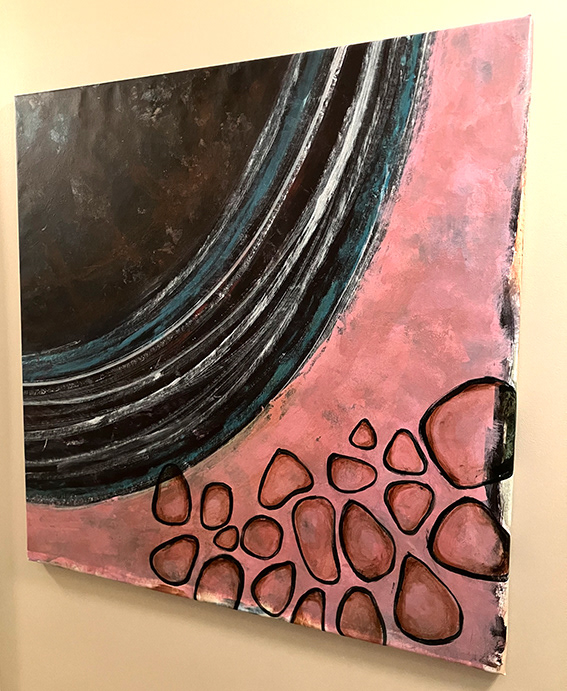 Jord, akryl på lerret 90x90 cm