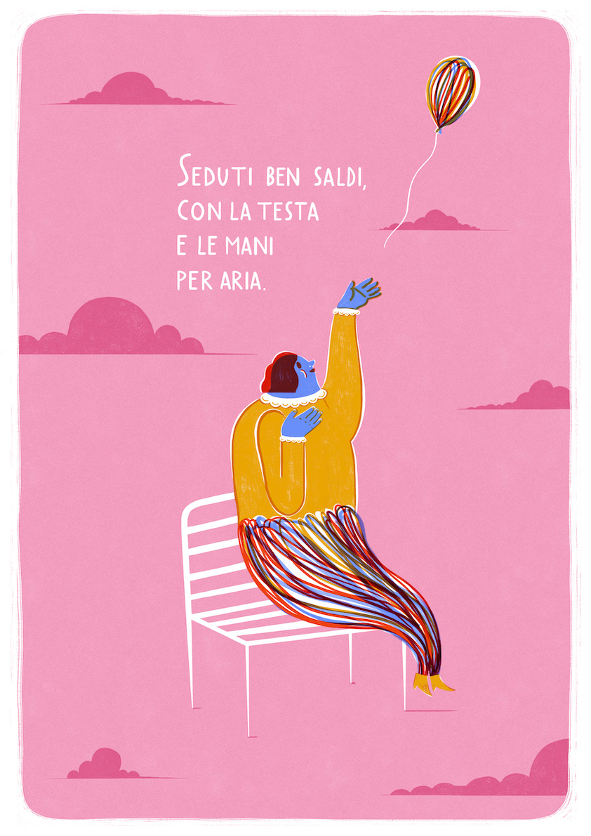 with my head and my hands in the air - digital illustration