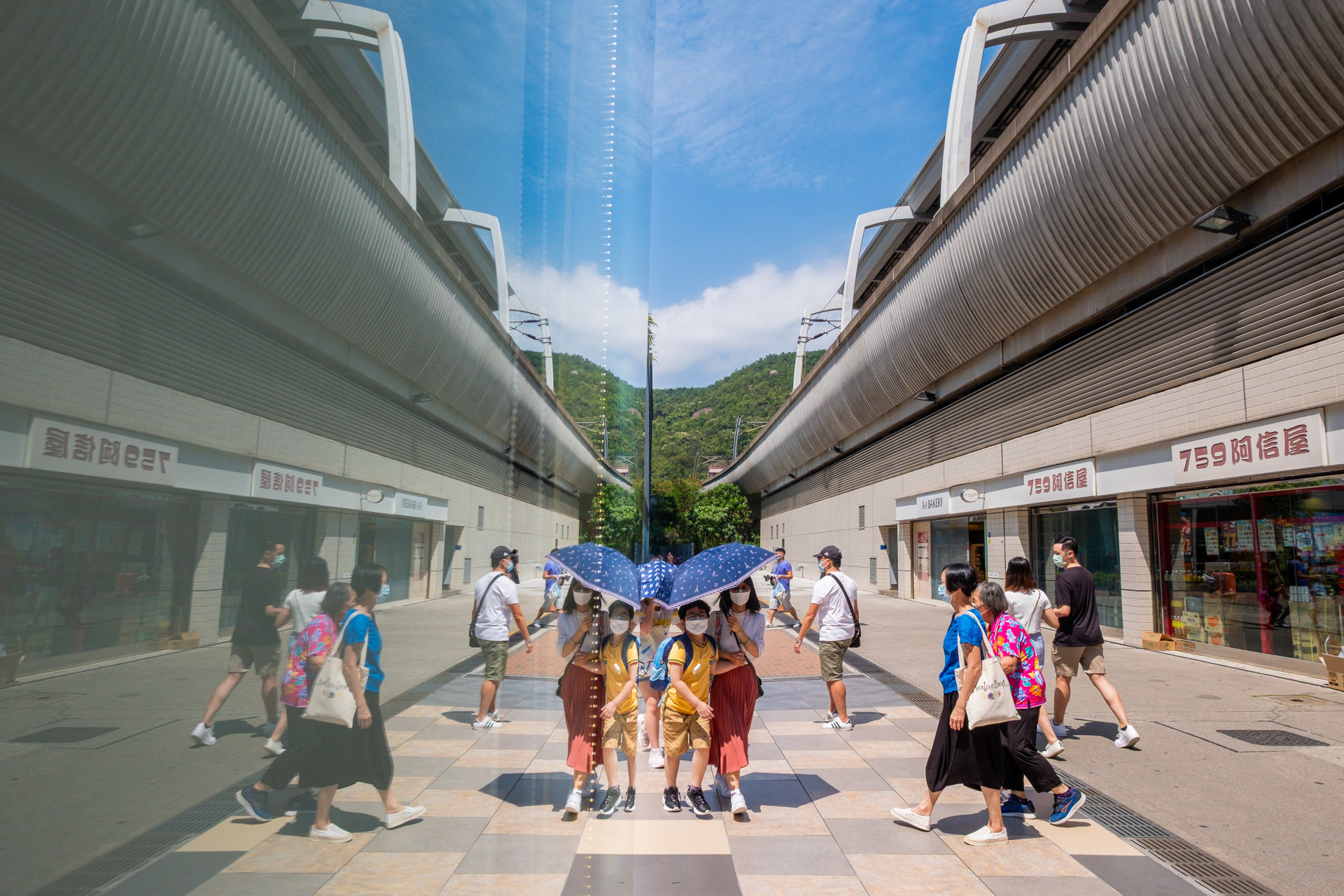 Hong Kong Mirrored Cityscape, Sha Tin 4