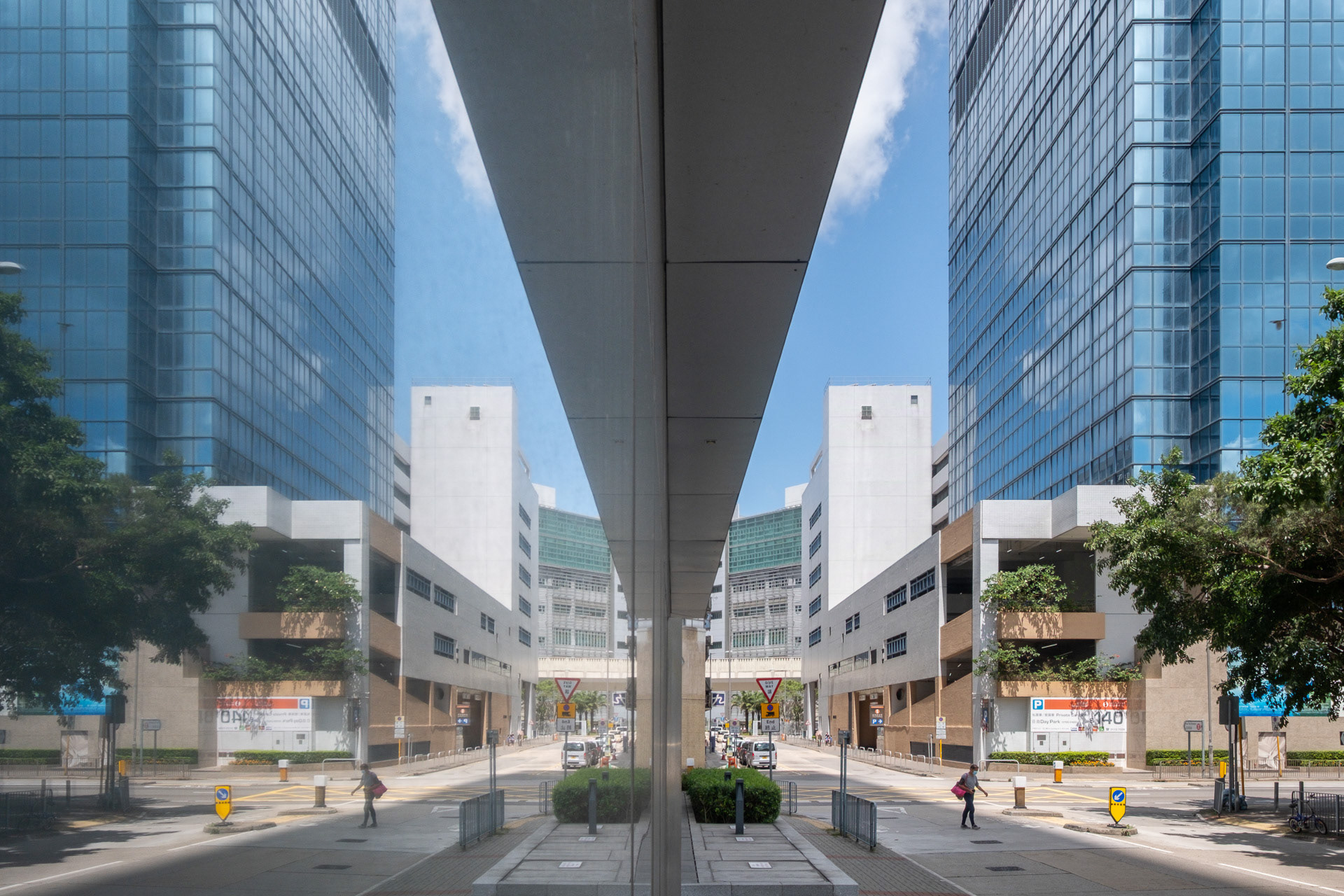 Hong Kong Mirrored Cityscape 8