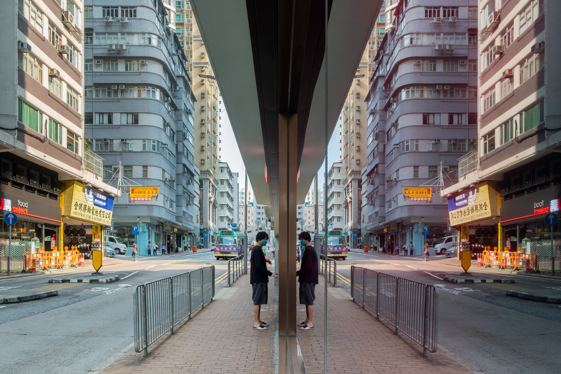 Hong Kong Mirrored Cityscape, Happy Valley
