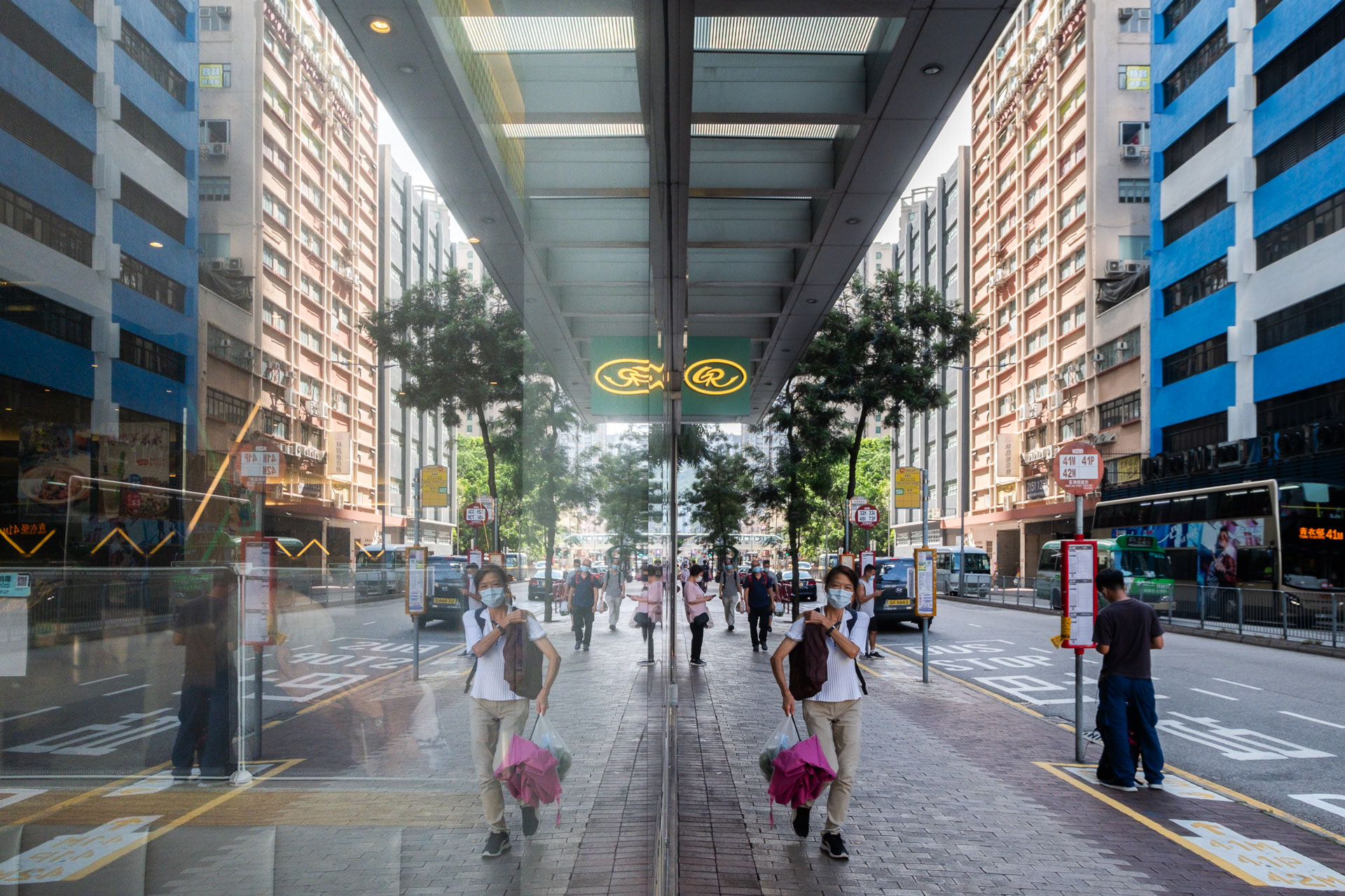 Hong Kong Mirrored Cityscape, Tsuen Wan