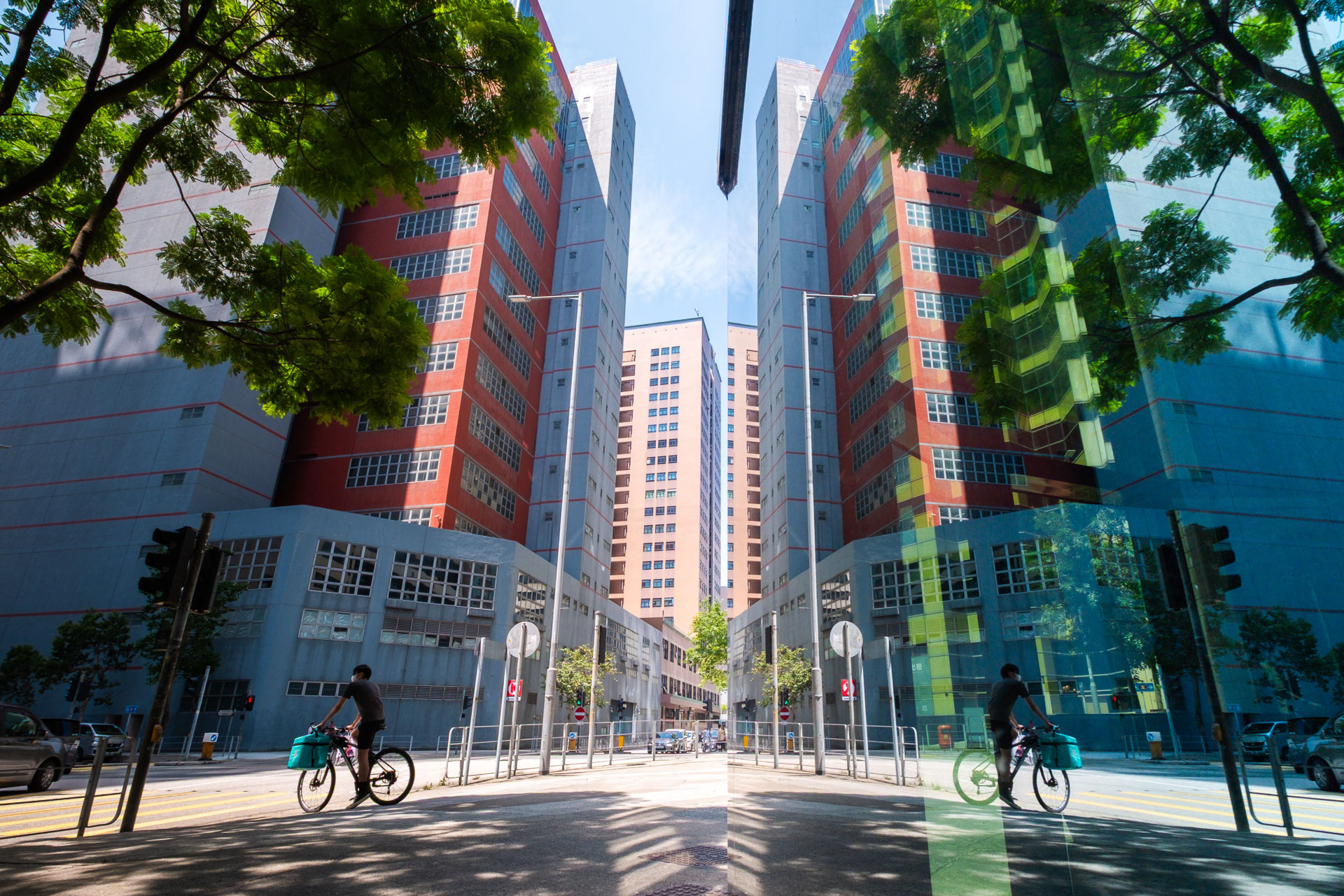 Hong Kong Mirrored Cityscape 6