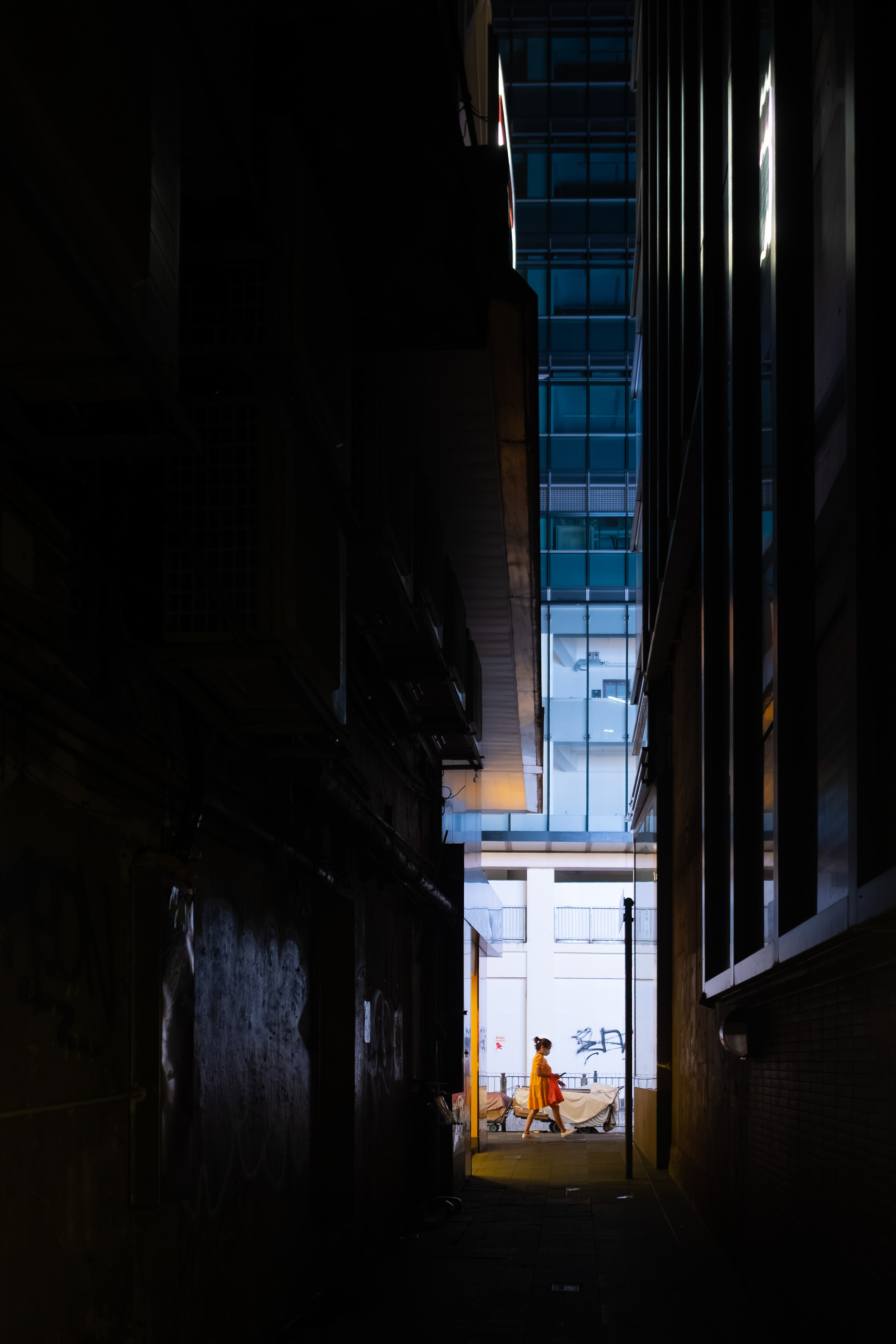 Night Alleyway in Central, Hong Kong