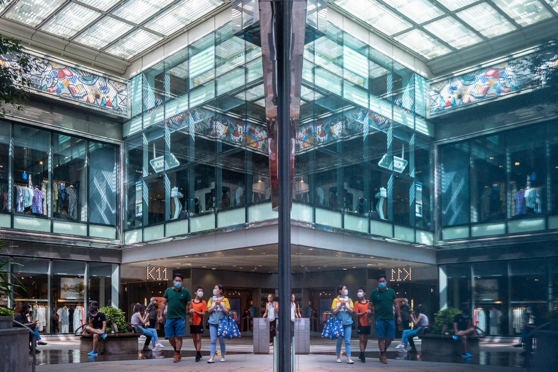 Hong Kong Mirrored Cityscape 14