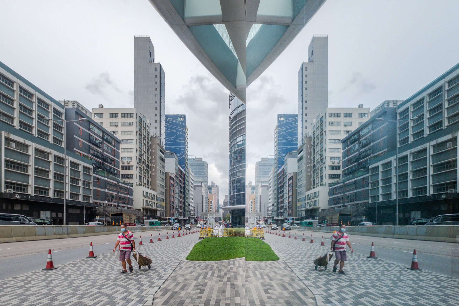 Hong Kong Mirrored Cityscape 10