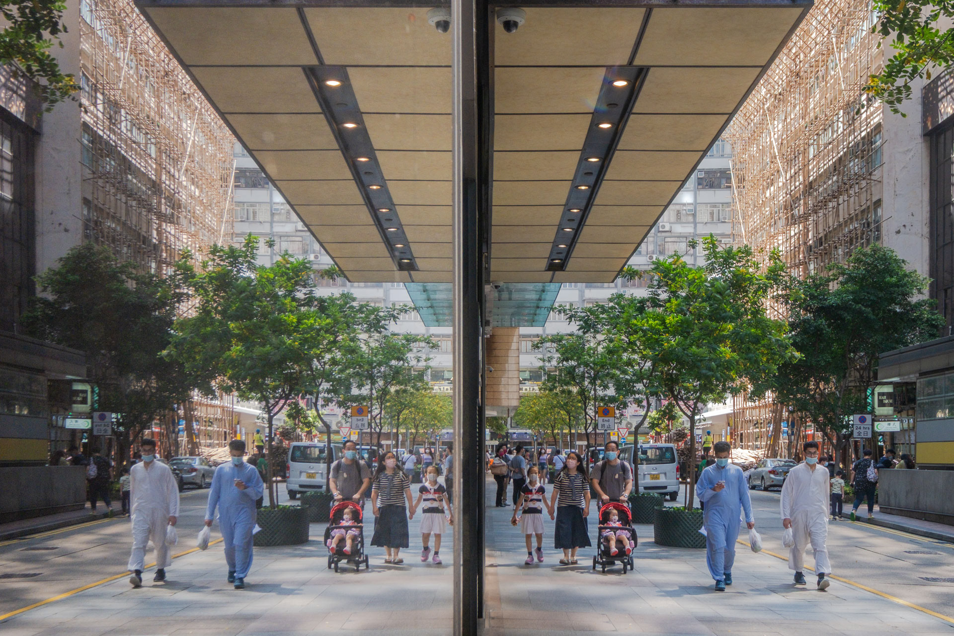 Hong Kong Mirrored Cityscape 16