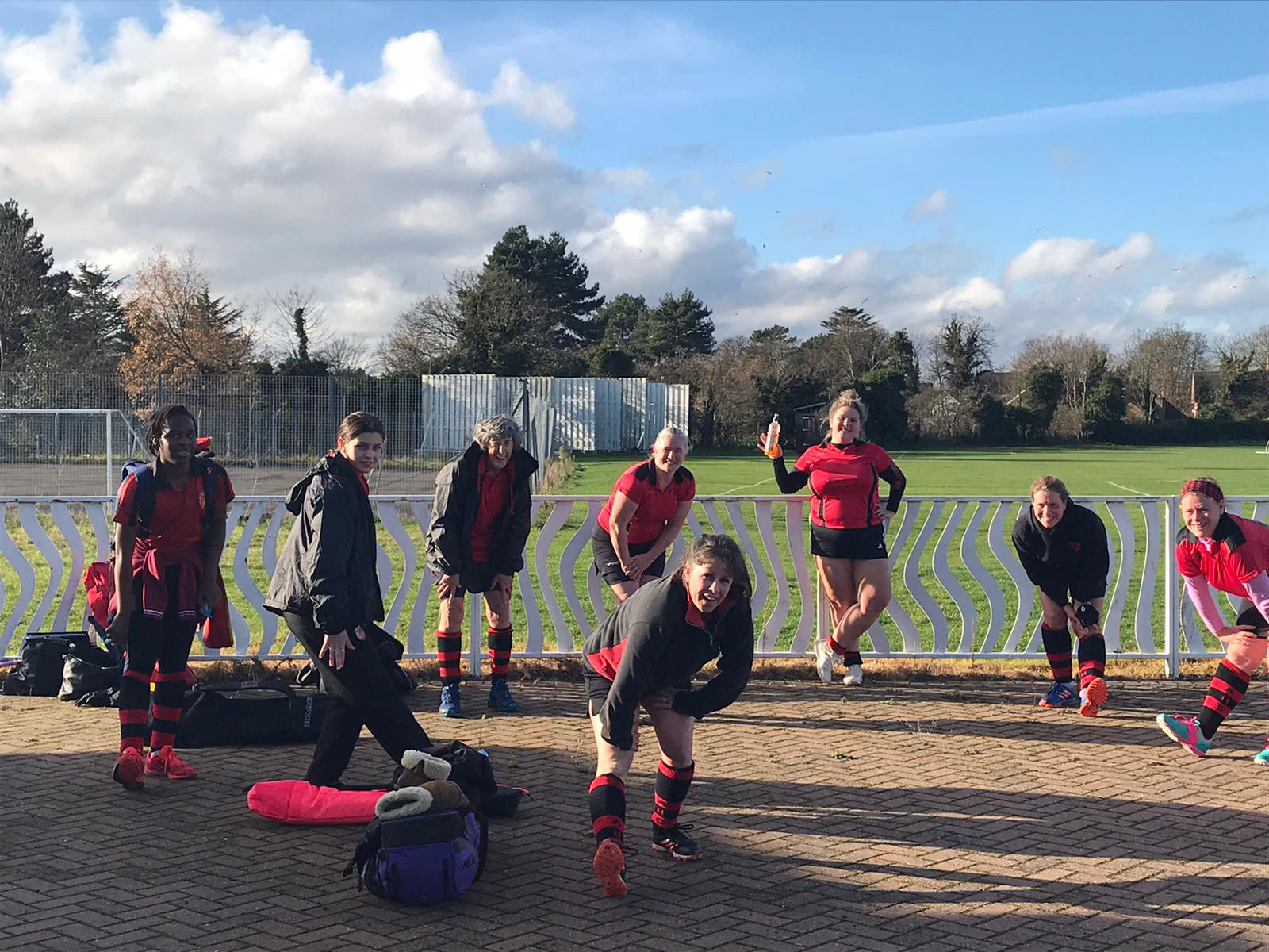 Ladies' 3s warm down after a 3-3 draw with Ealing