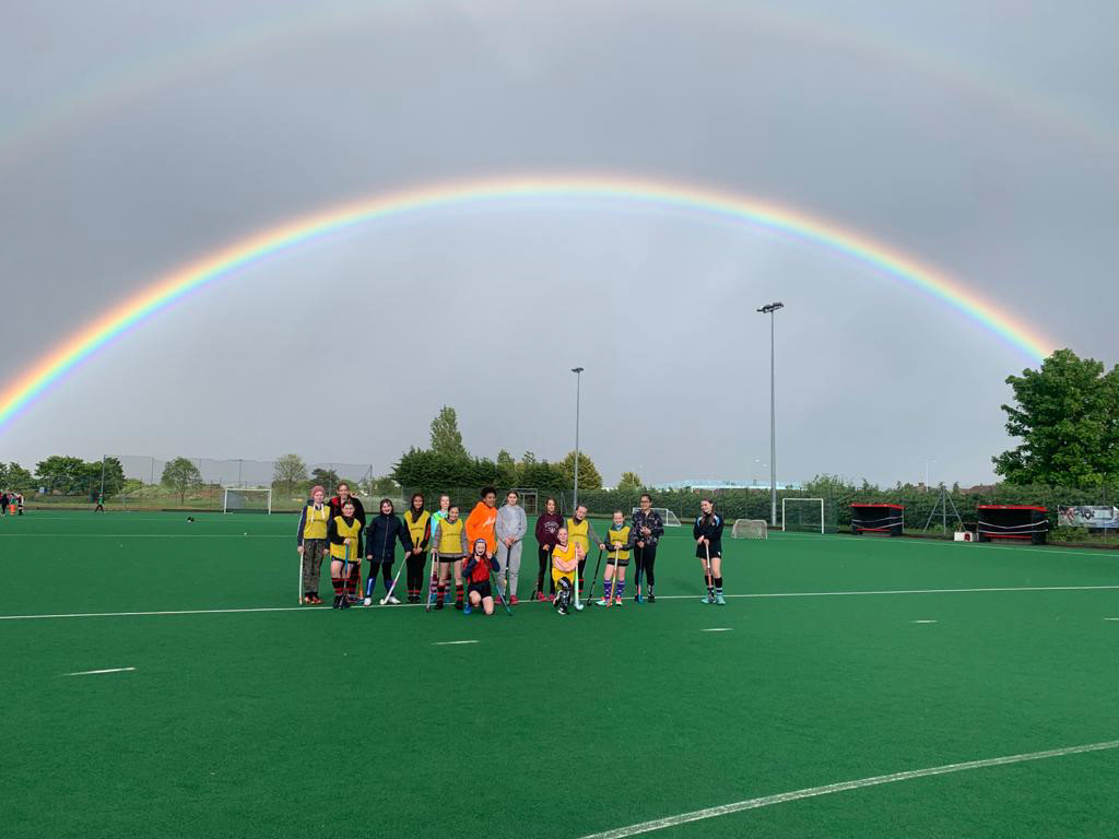 U14-16 Girls under the rainbow!