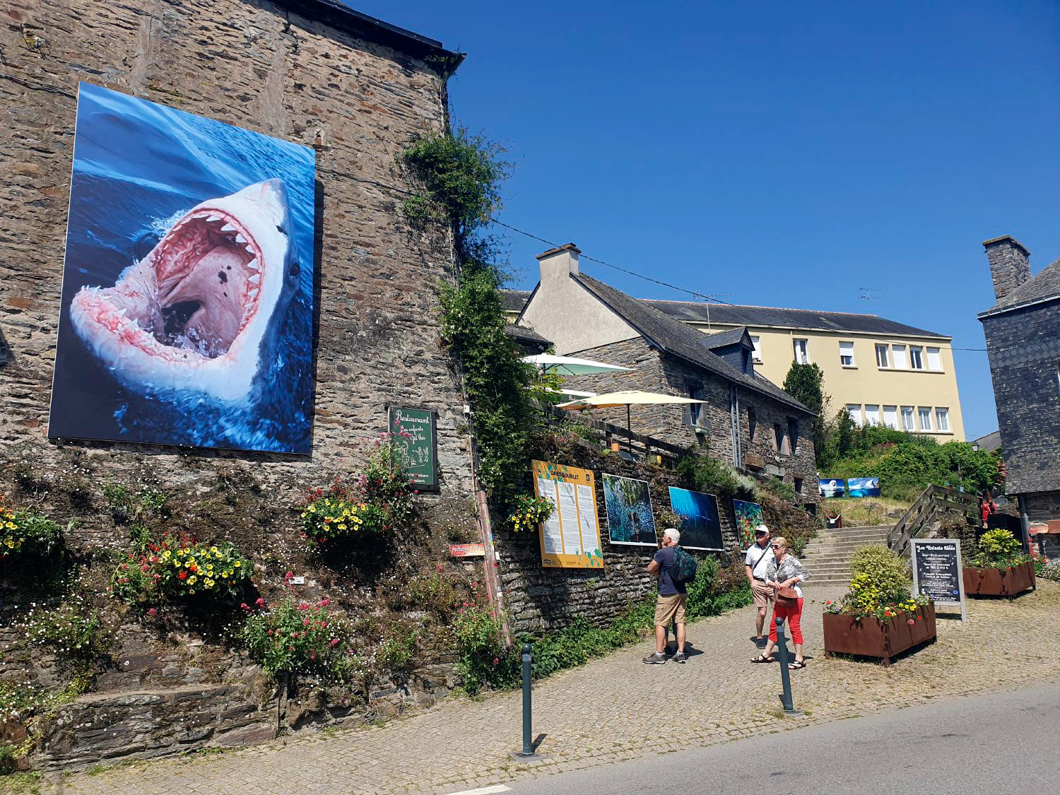 Expo de David Doubilet dans le village