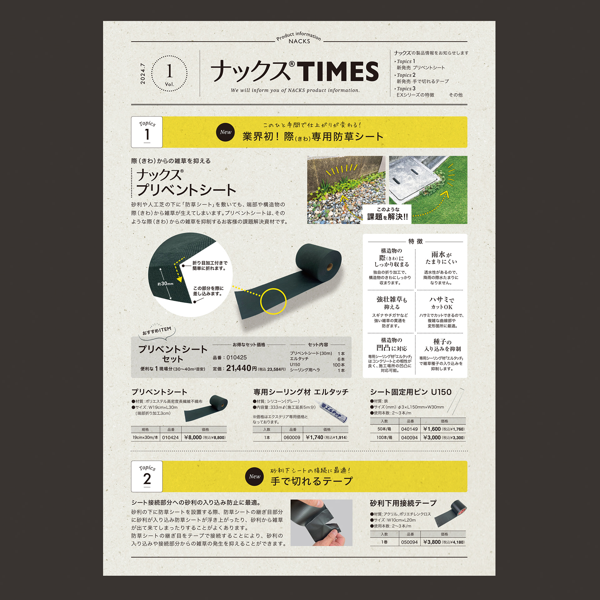 NACKS TIMES vol.1 A4 Newspaper