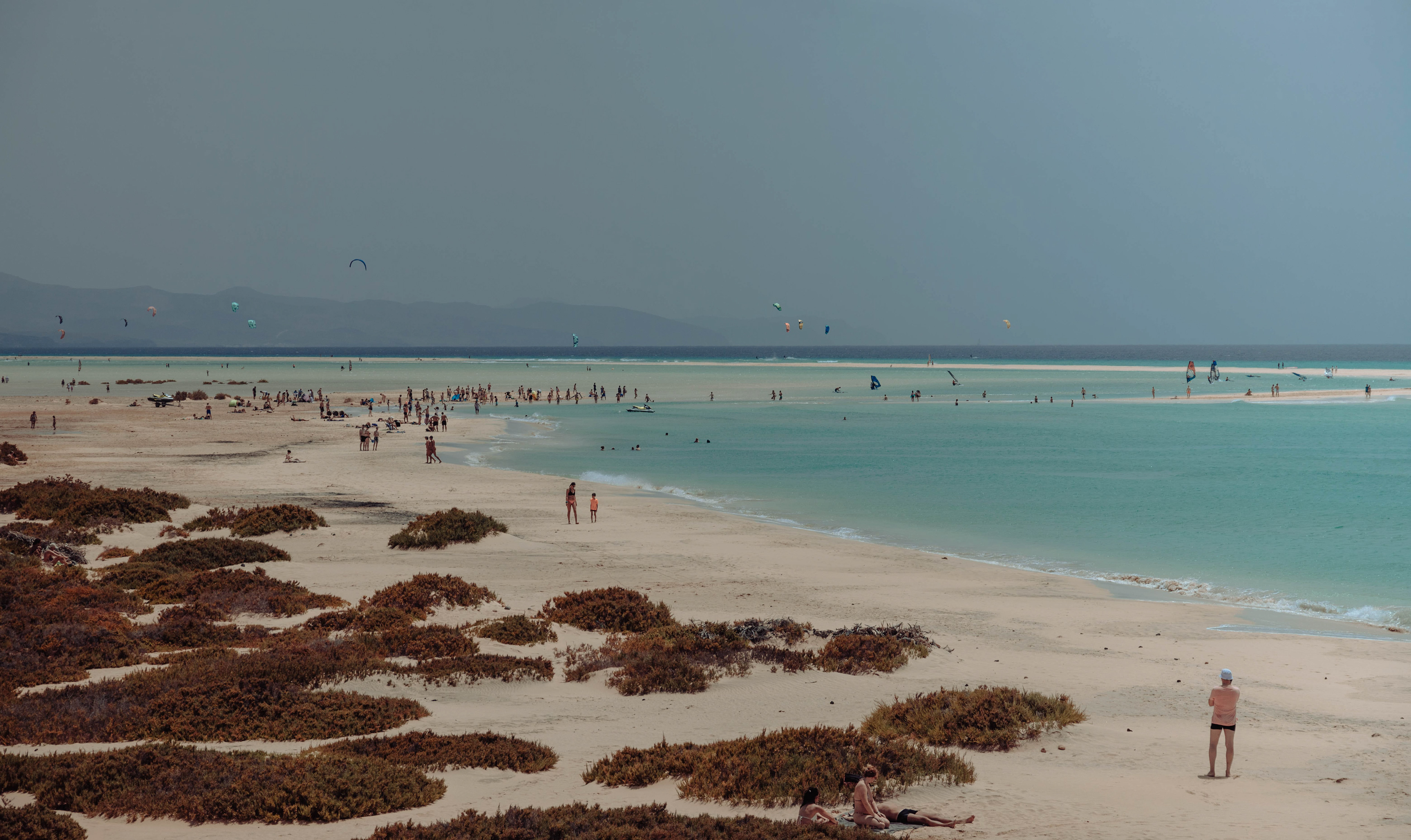A beautiful and crowded beach