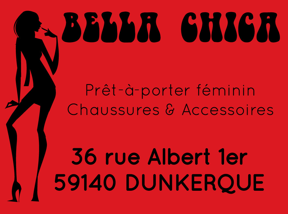 Carte de visite et flyer, Bella Chica, Dunkerque (59)