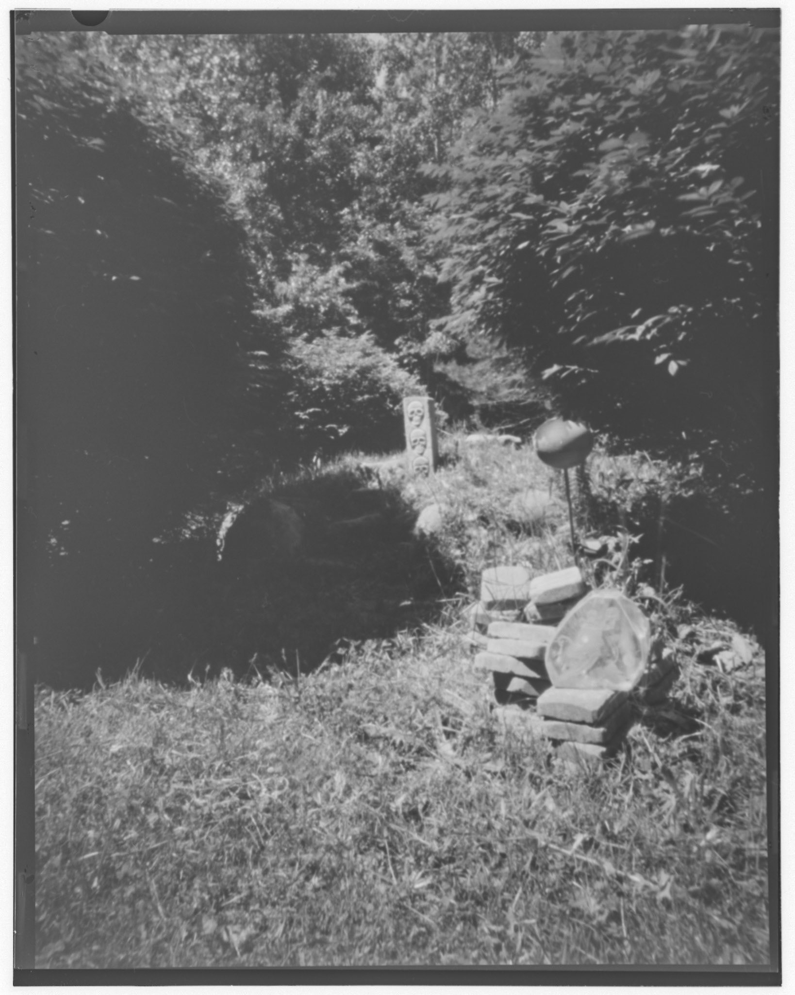 The mound of a sort that has always been upon the land, where memory is bright. Those who have been buried within it are remembered by those who maintain the space. f/231, 75mm, 29sec. Arista EDU Ultra 100 B+W 4x5 film