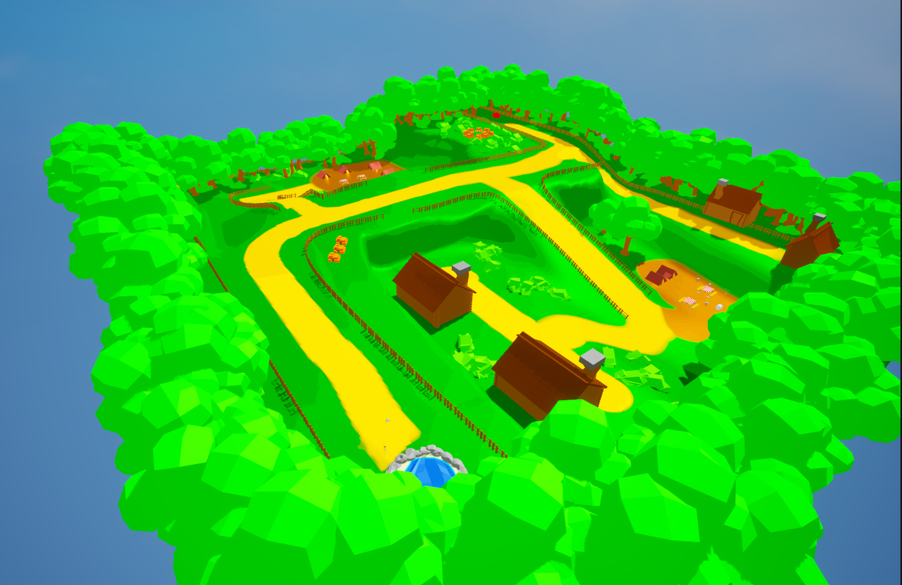 Version 4: Played with the scaling of the fence and other imported assets