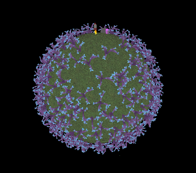 Version 1: Basic Planet Shape with default foliage.