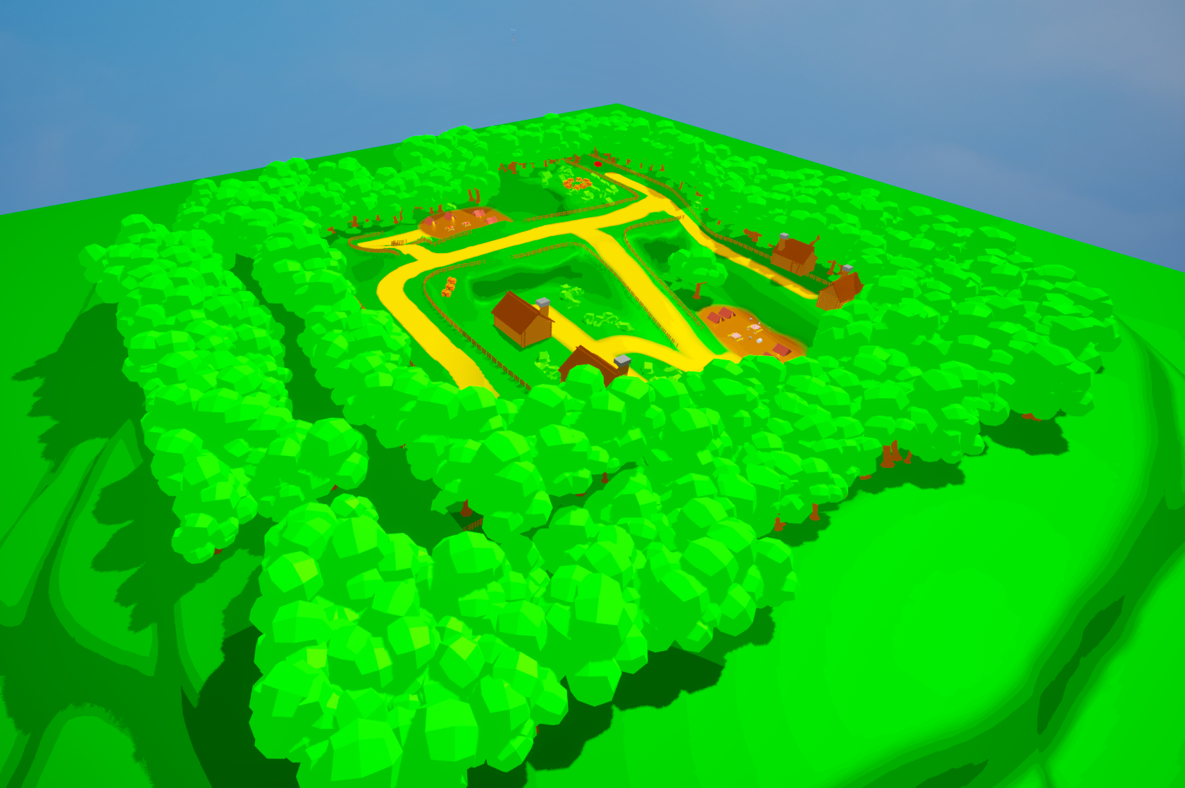 Version 5: Started adding outside landscaping to obscure player view from the void