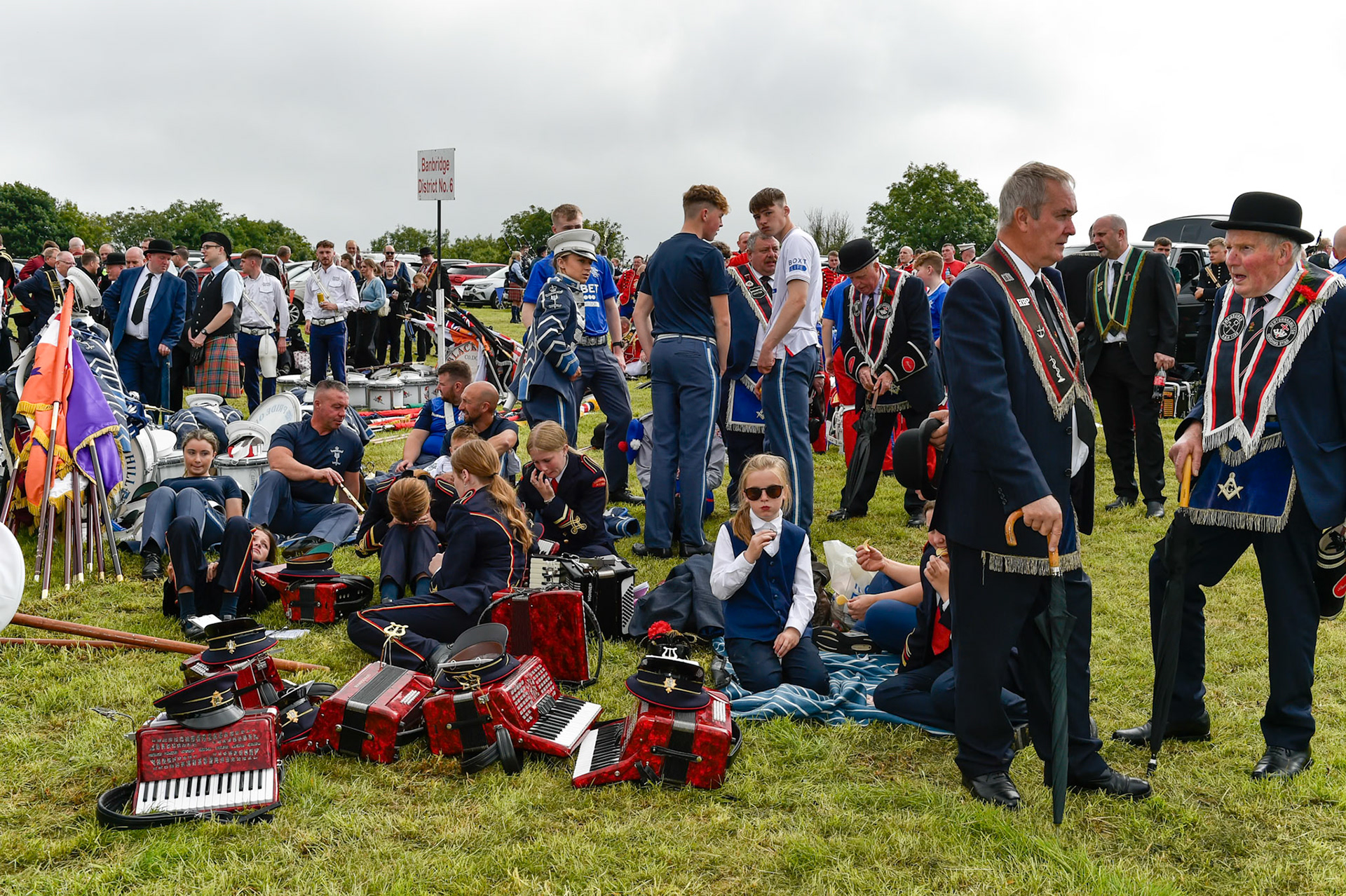 Scarva Co Armagh, 13-07-2024Royal Black Institution including members from Australia and New Zealand.Shame Fight between King William (Billy) and King James.