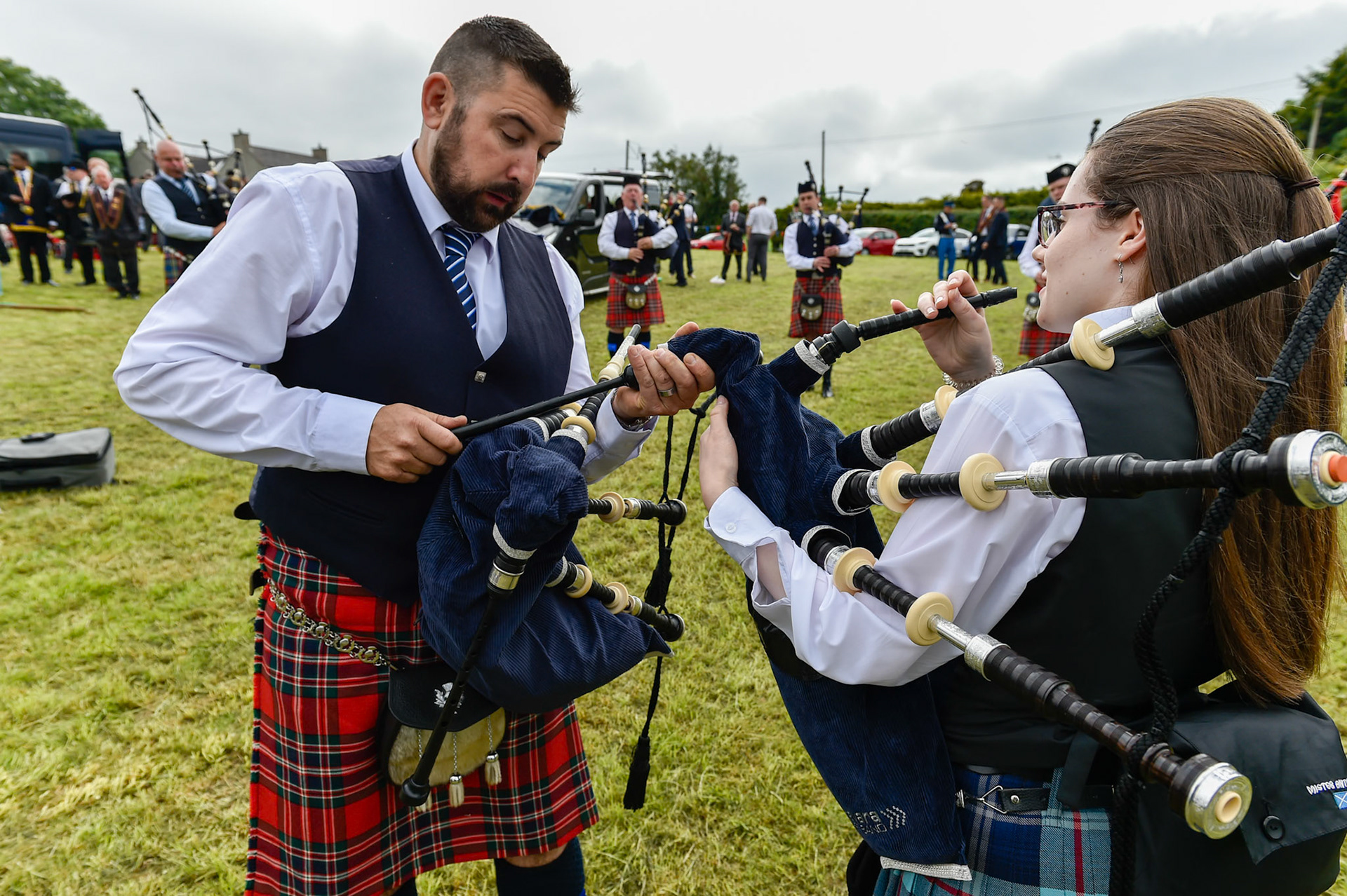 Scarva Co Armagh, 13-07-2024Royal Black Institution including members from Australia and New Zealand.Shame Fight between King William (Billy) and King James.