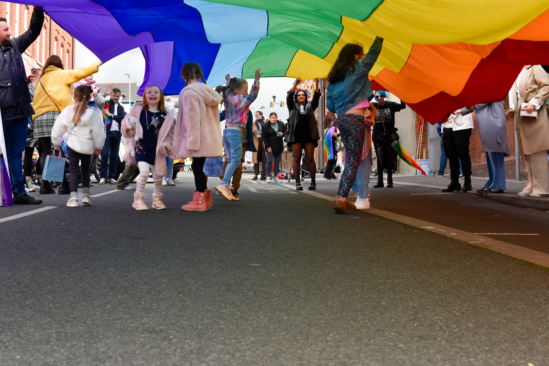 1230Hrs Saturday 5th October 2024Lurgan Co Armagh Lurgan  holds its first ever Pride Parade in Carnegie Street. Drag Queens lead 100s of supporters of the LGBTQIA+ community down Carnegie Street. Meanwhile a (10 participants) counter Pride Parade protest from  White Fields  Gospel group Tandragee Co Armagh, was held  in the town centre.