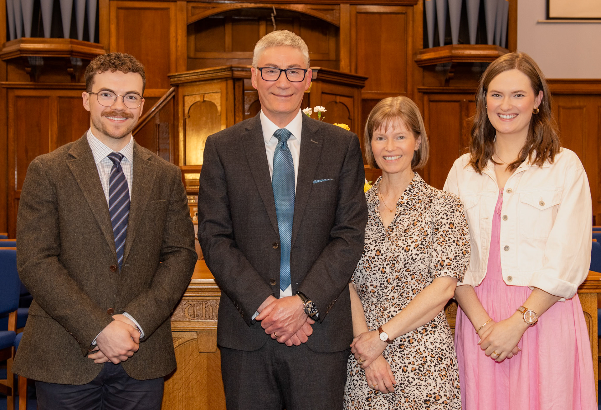 Rev Gamble’s family, son John, wife Moyra and daughter Rachel, attend his last day as a Minister of The Mall Presbyterian Church.Editor’s note* please credit as MP Doran