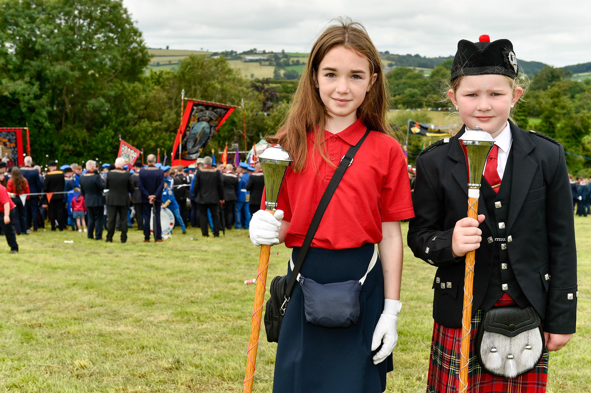Scarva Co Armagh, 13-07-2024Royal Black Institution including members from Australia and New Zealand.Shame Fight between King William (Billy) and King James.
