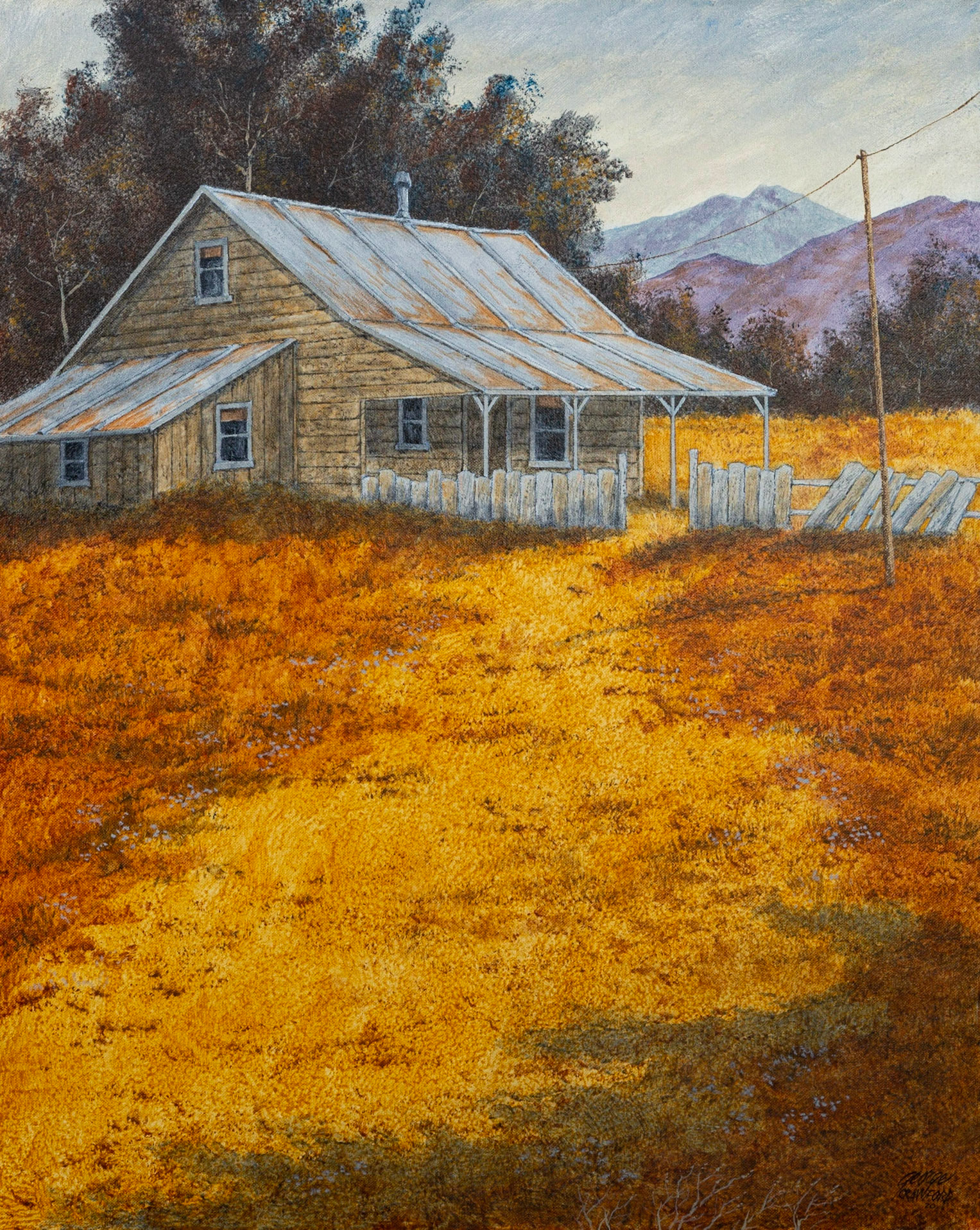 The Homestead; Acrylic on canvas; 30  x 24  inches; © 2020