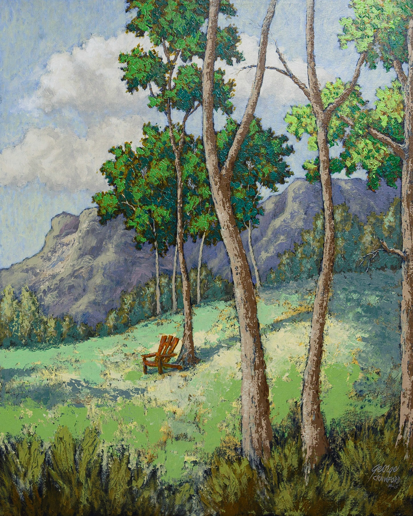 Into the Hills; Acrylic on Canvas; 30 x 24 inches; © 2014