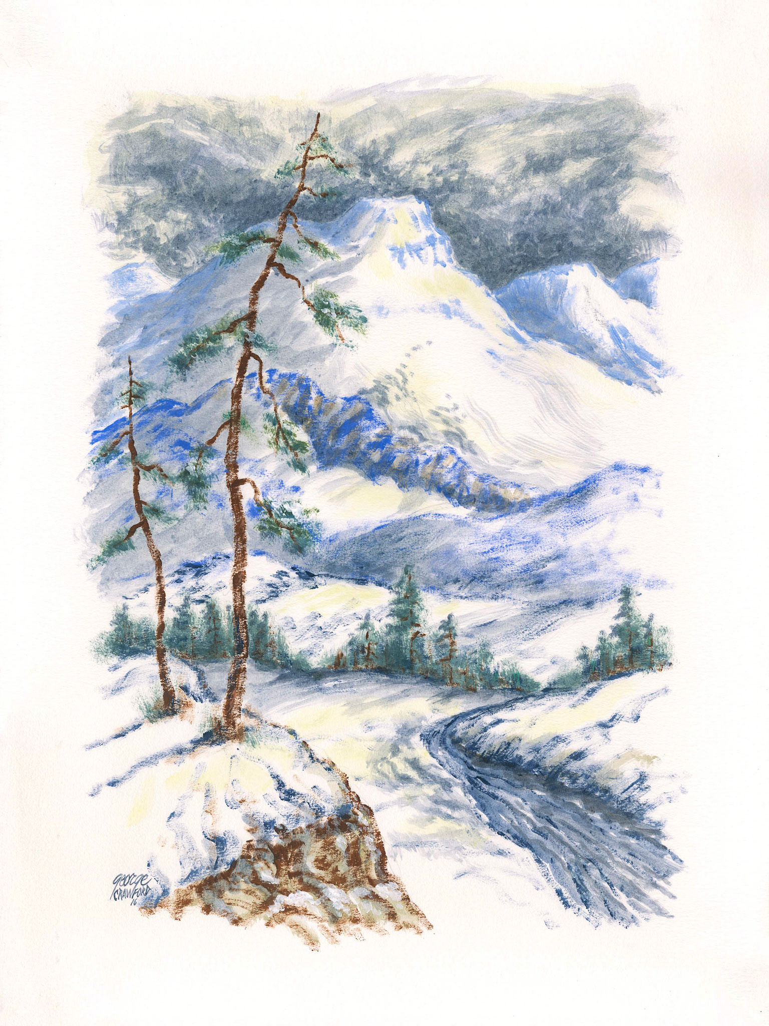 Untitled (Watercolor 16C); Acrylic watercolor on paper; 24 x 18 inches; © 2016