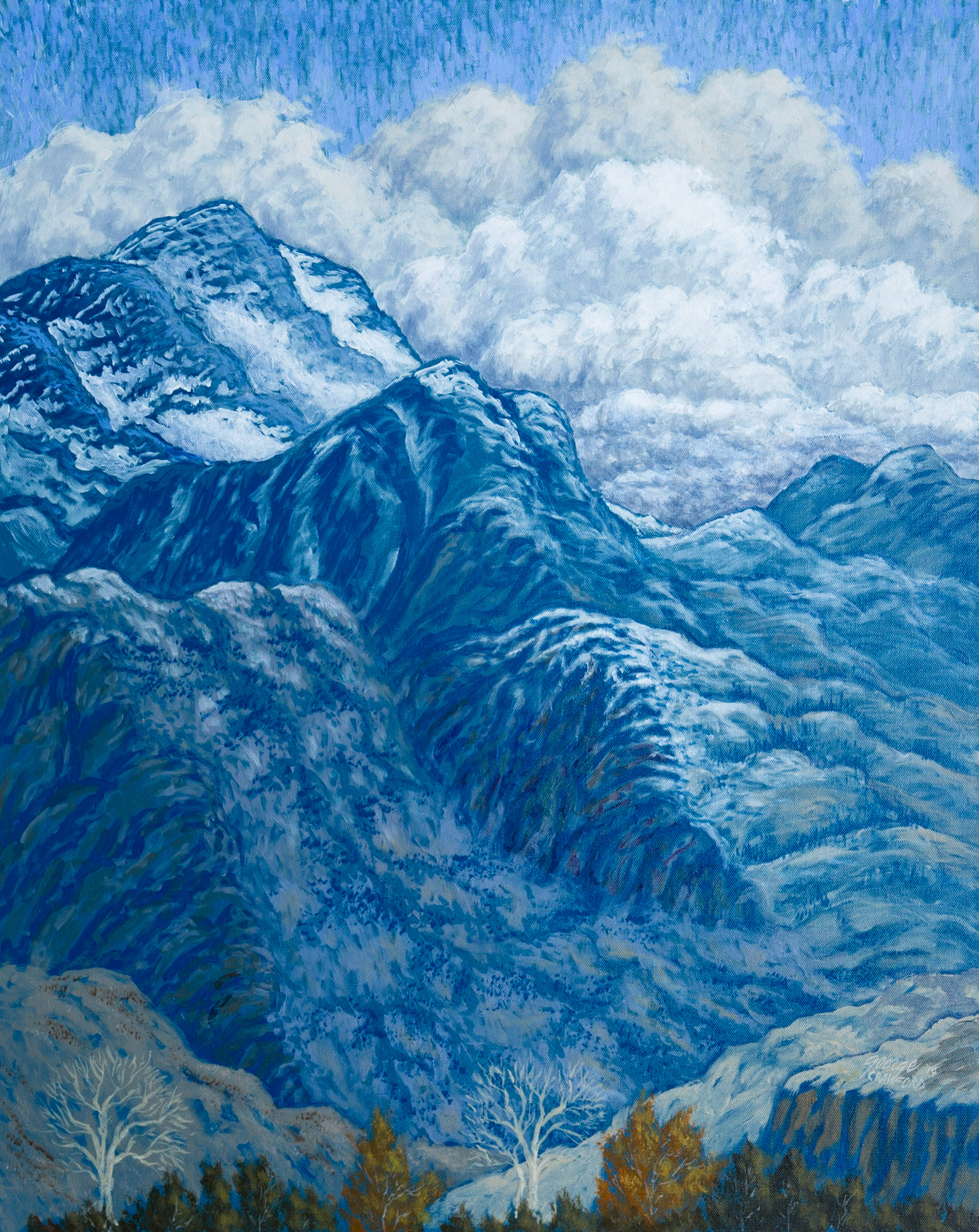 O, Ye Mountains High (No. 1); Acrylic on canvas; 30  x 24  inches; © 2014