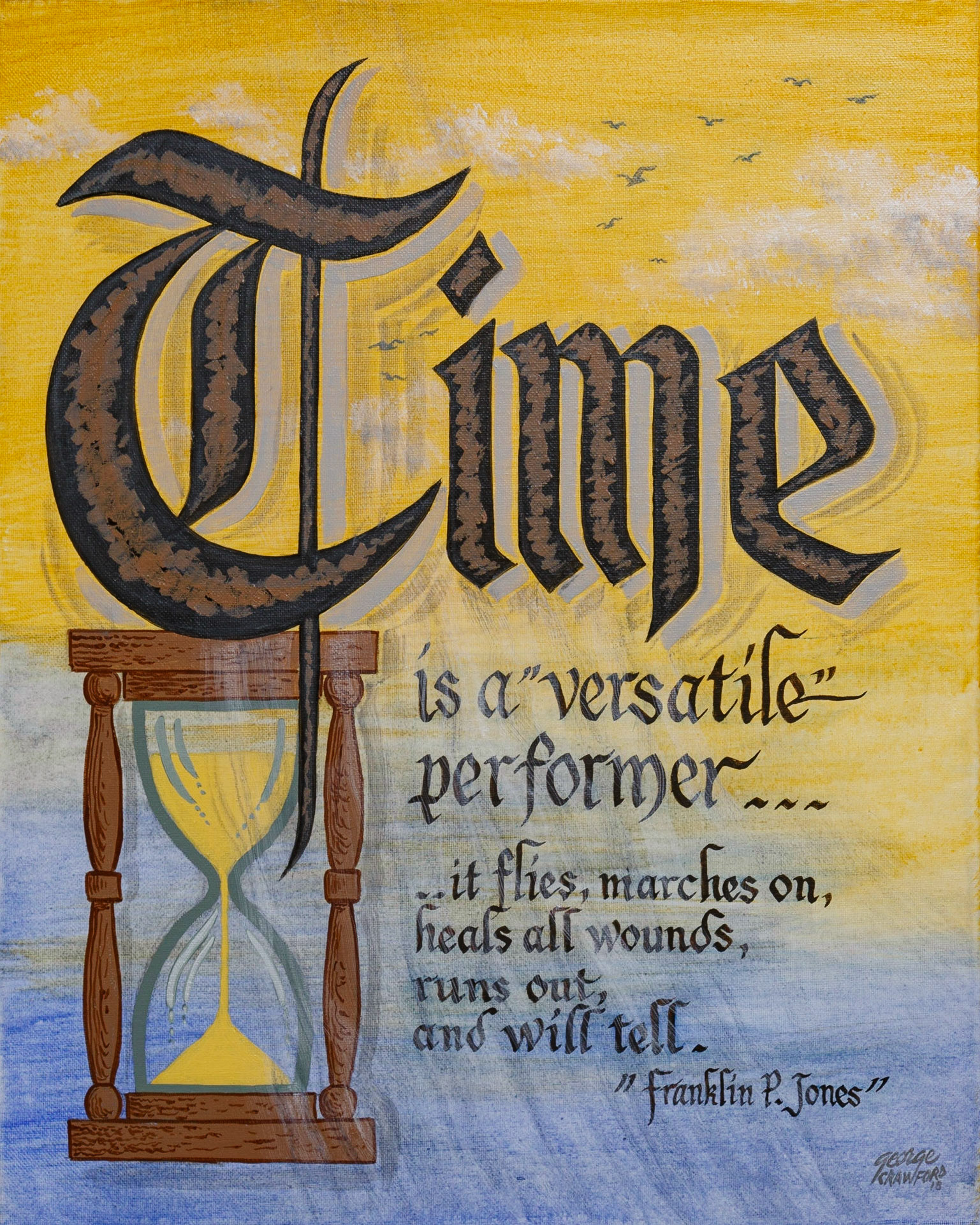 Time; Acrylic on Canvas; 20 x 16 inches; © 2018