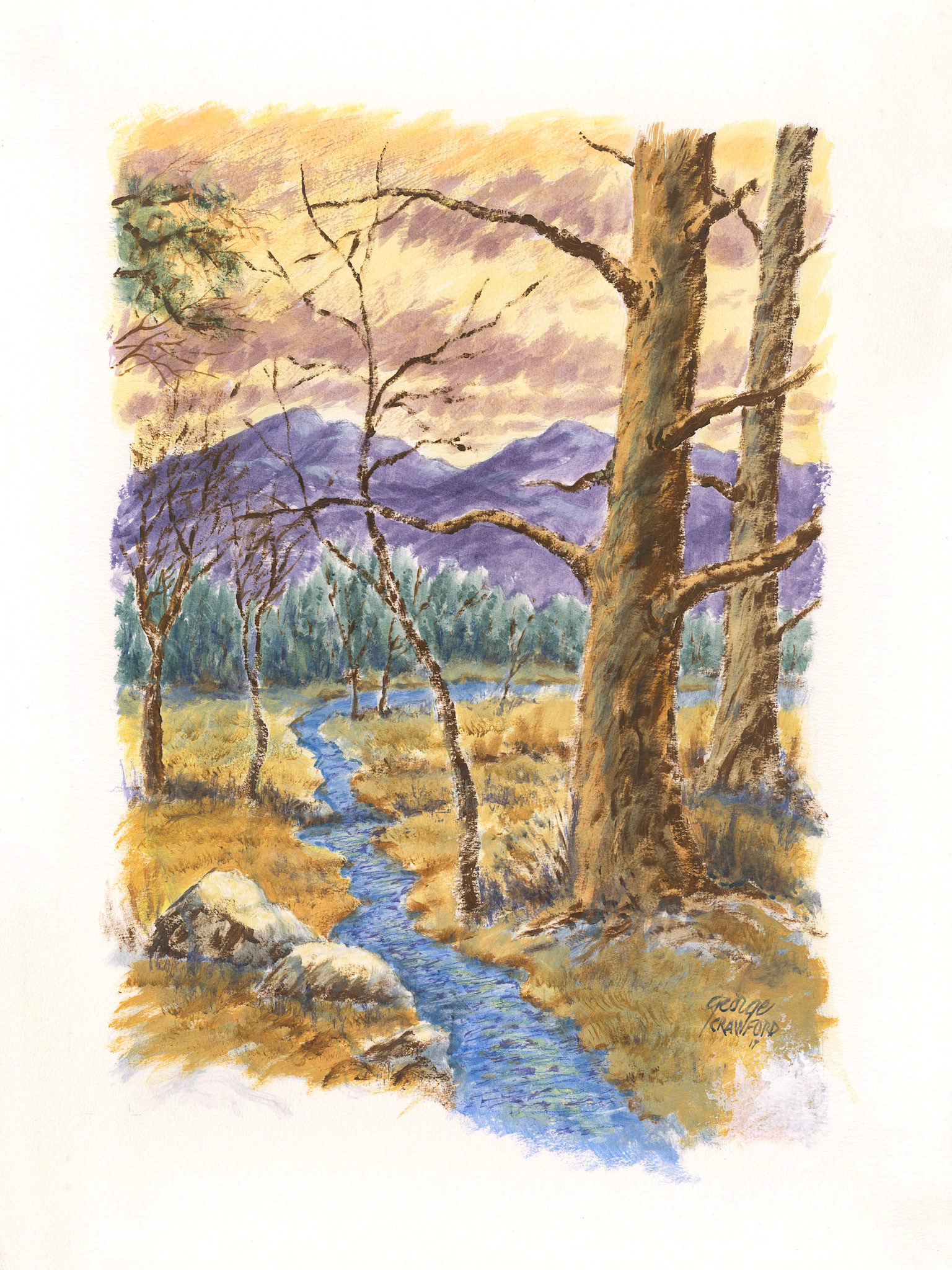 Untitled (Watercolor 17B); Acrylic watercolor on paper; 24 x 18 inches; © 2017