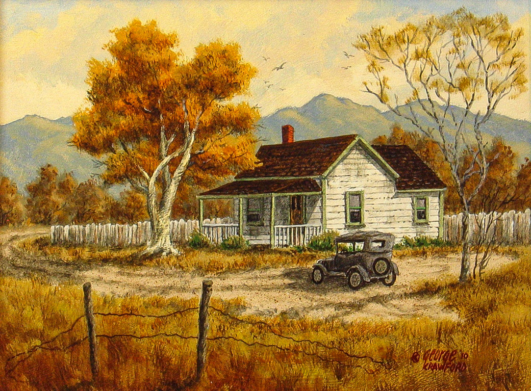 Out of Towners; 9 x 12 inches; Acrylic on hardboard; © 2010