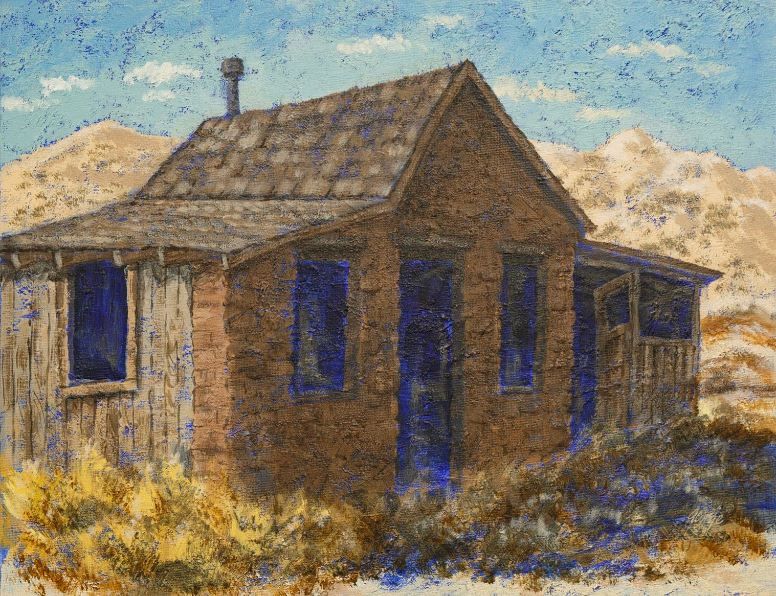 Abandoned and Forgotten; Acrylic on canvas board; 14 x 18 inches; © 2011